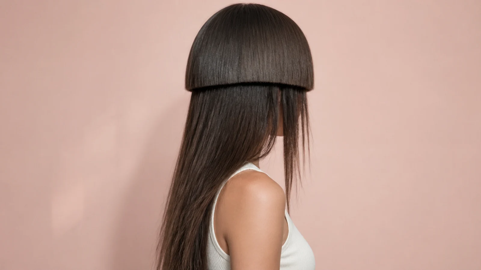 Thick hair with a softly tapered short upper layer