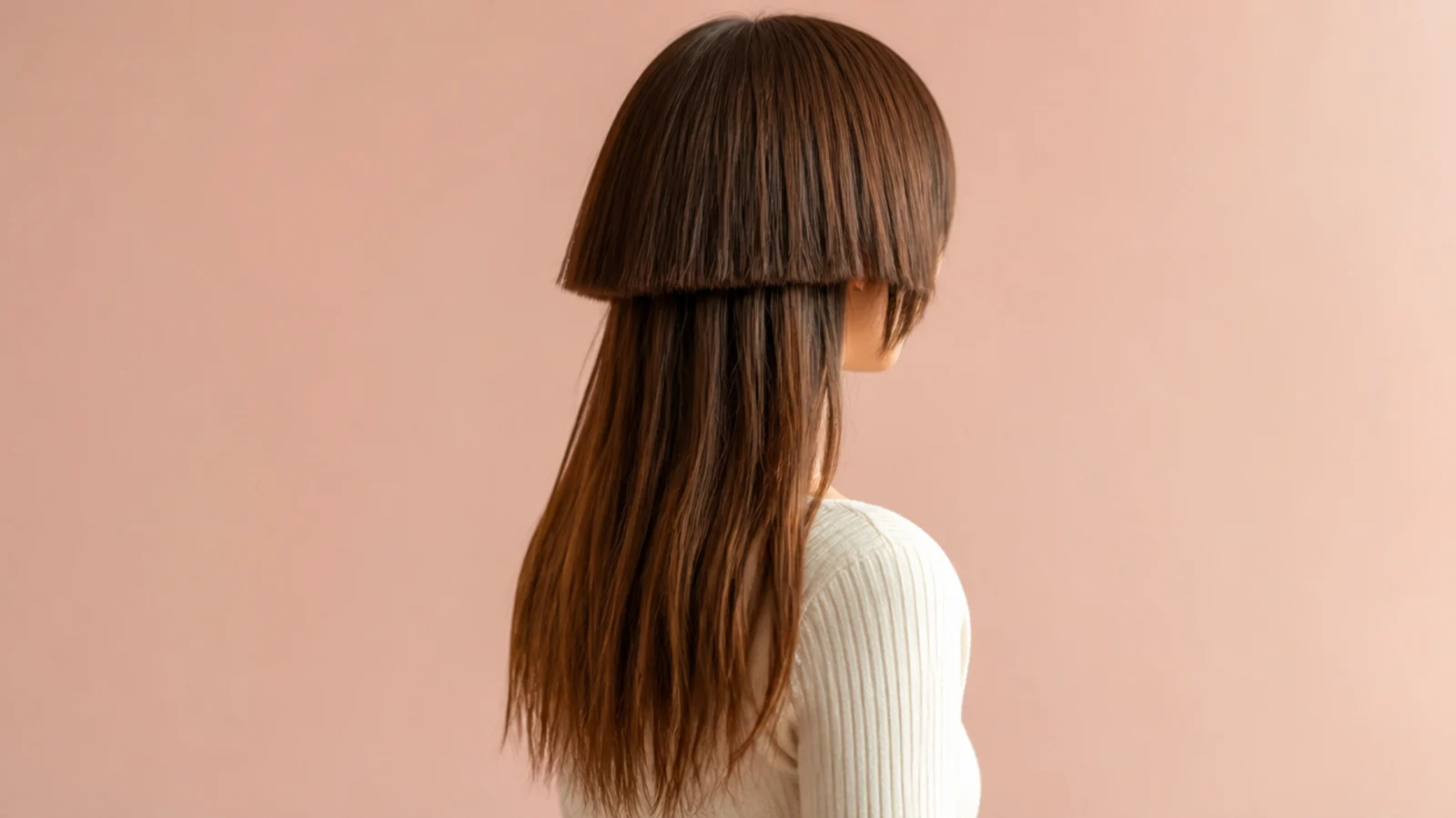 Fine hair with a gently stepped short upper layer