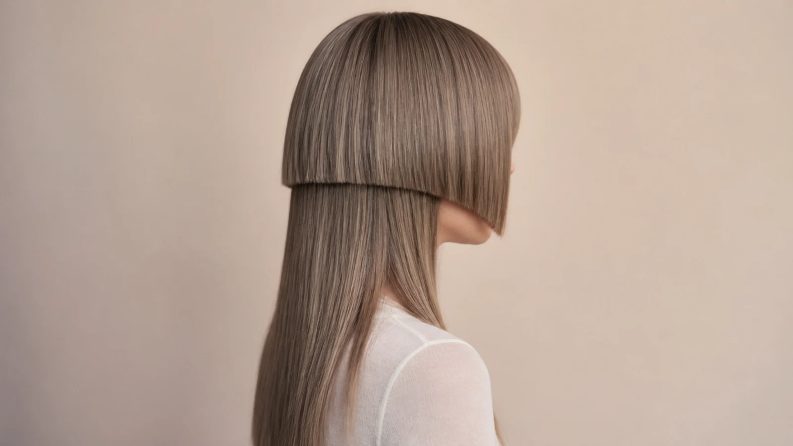 A round face with the short hem sitting well below the cheekbones