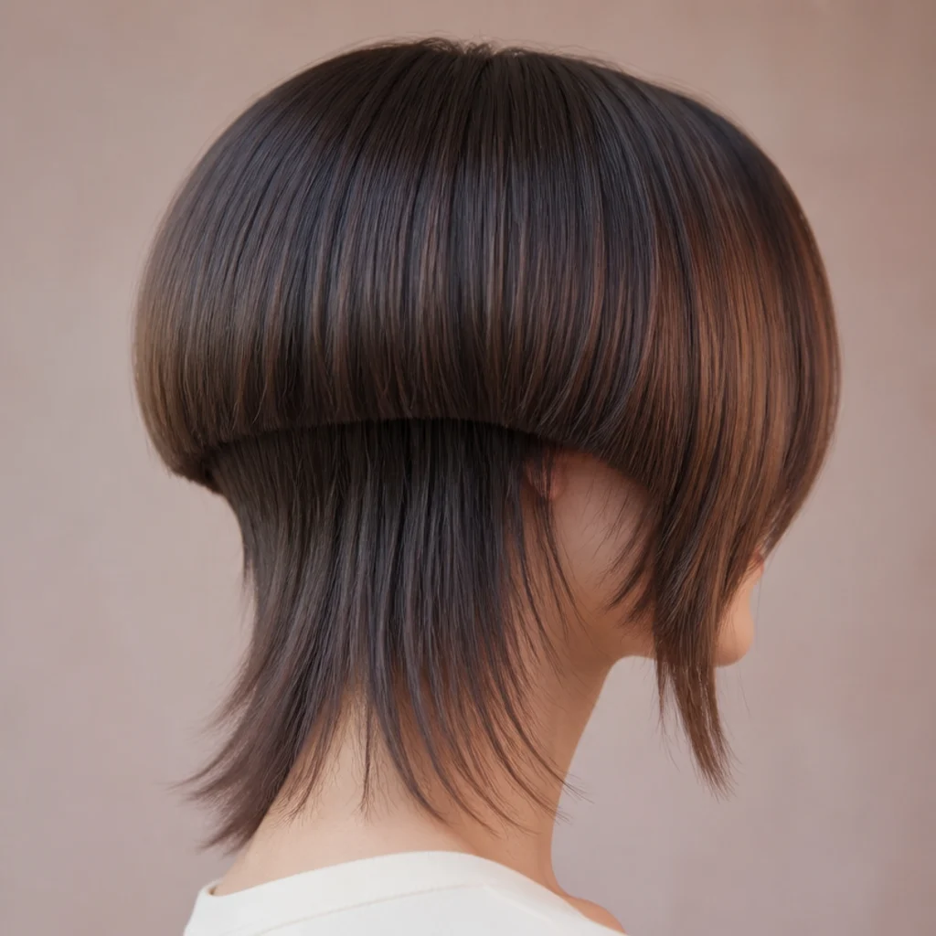 A bell finishing just below a square jawline