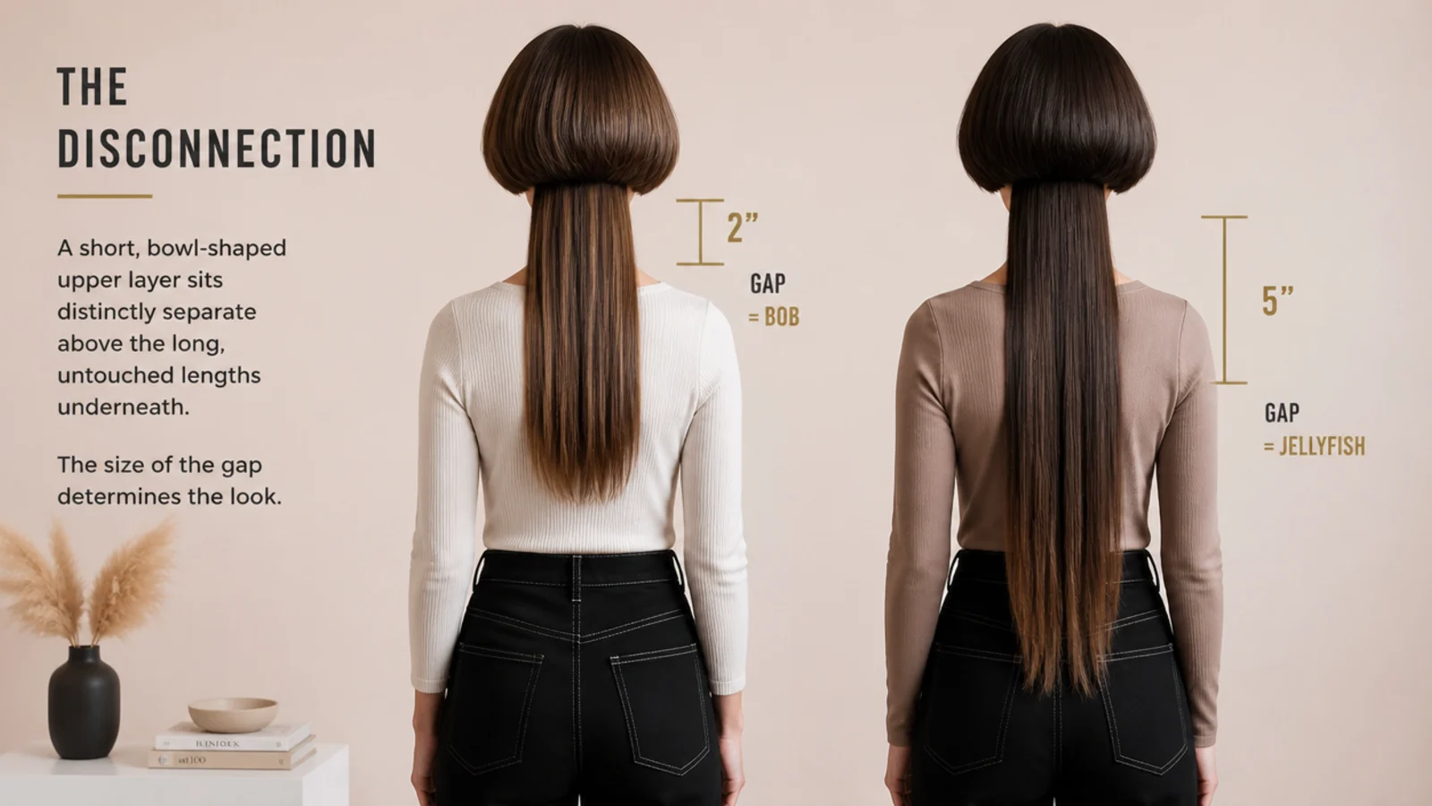 Side view with the distance between the bell edge and the ends clearly visible
