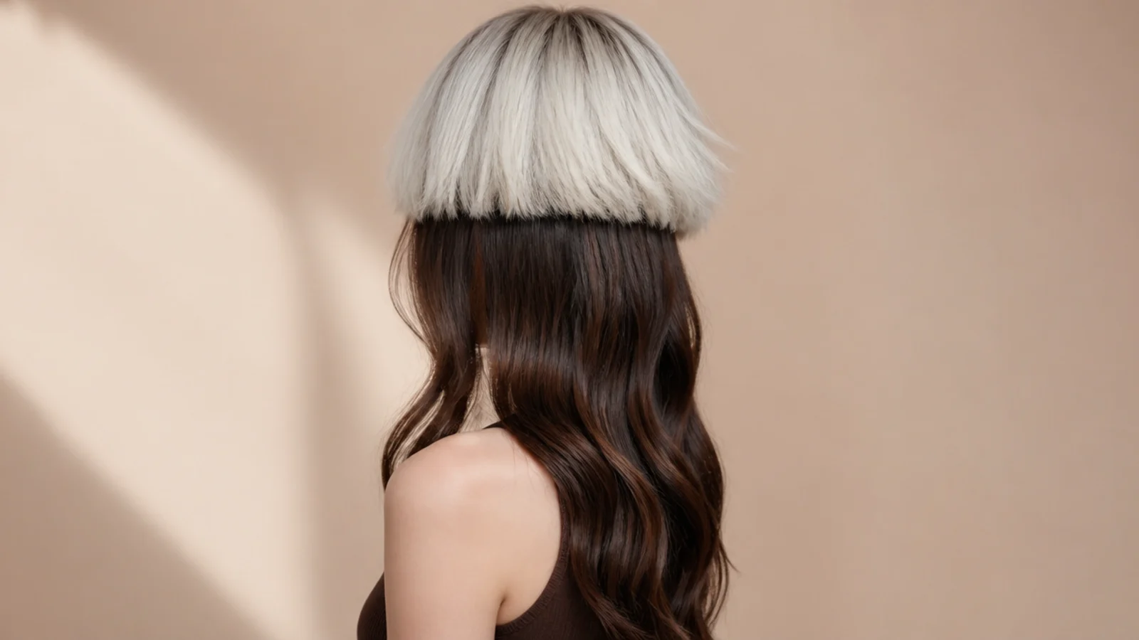 A lighter bell over noticeably darker wavy lengths