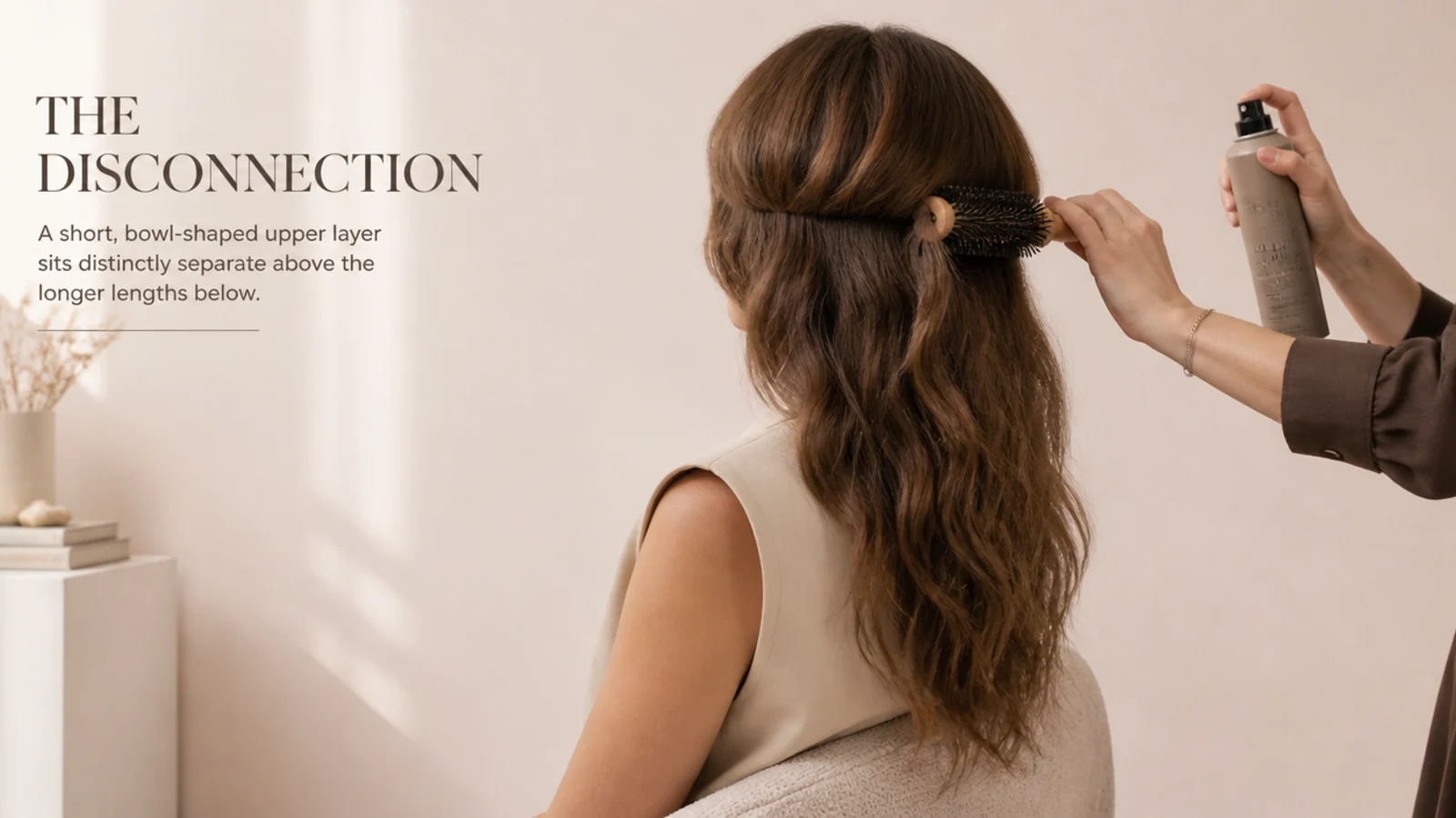 A smooth bell drying above scrunched waves