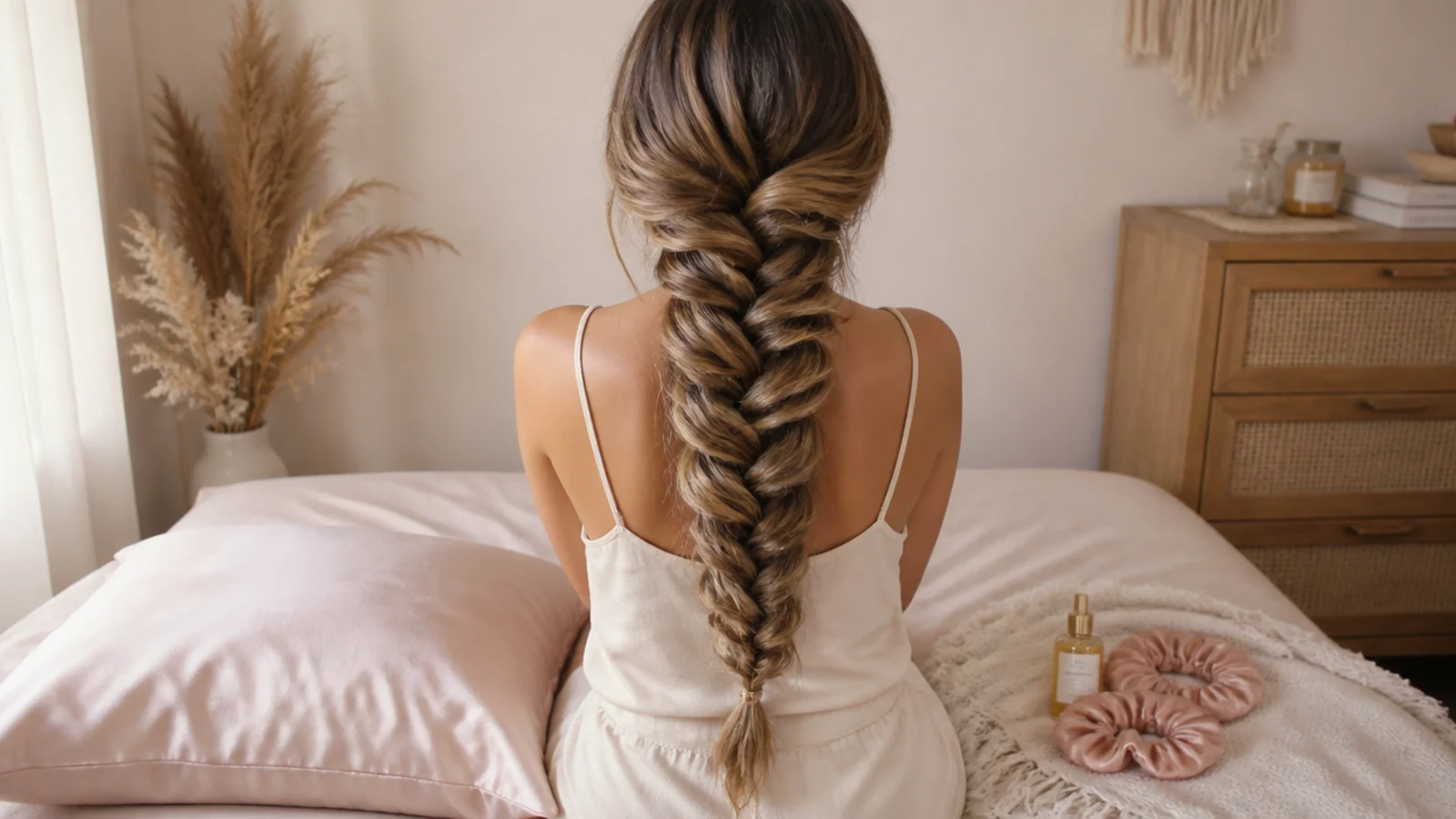 A softened second day braid with loosened edges