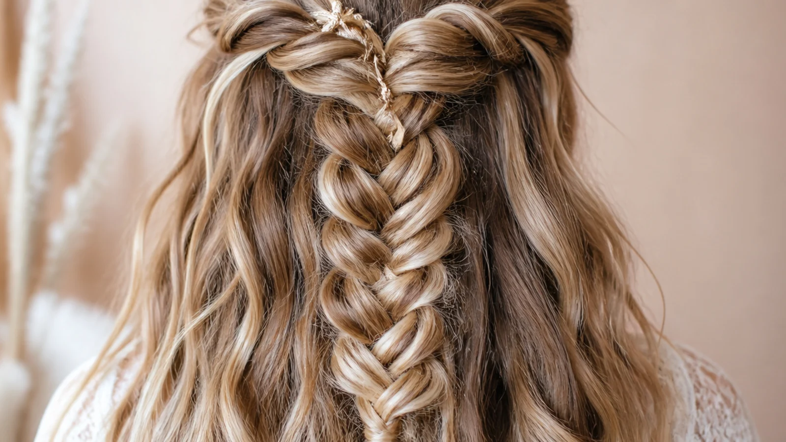 A braid over salt textured waves at the beach