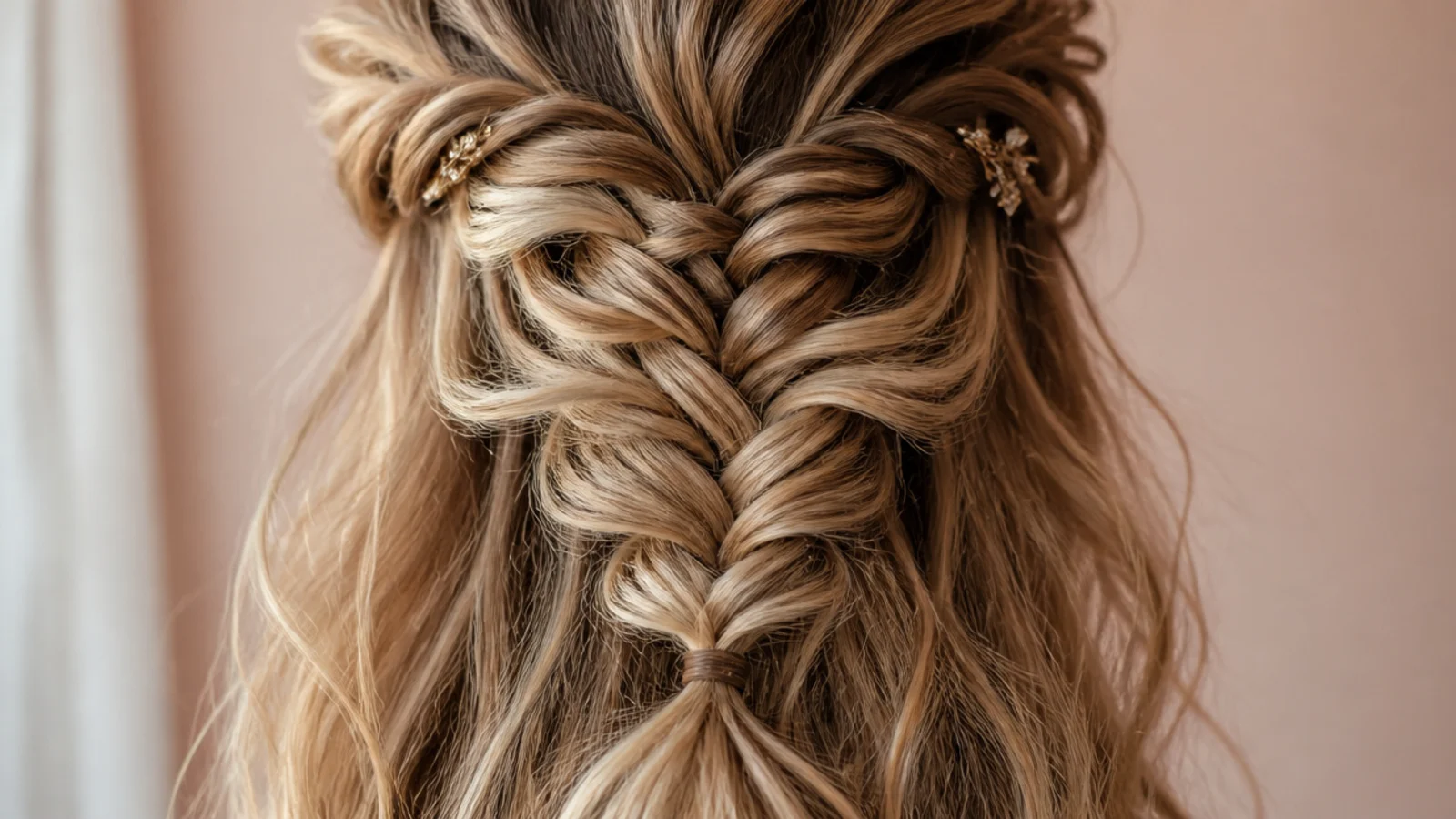A relaxed braid on unwashed second day hair