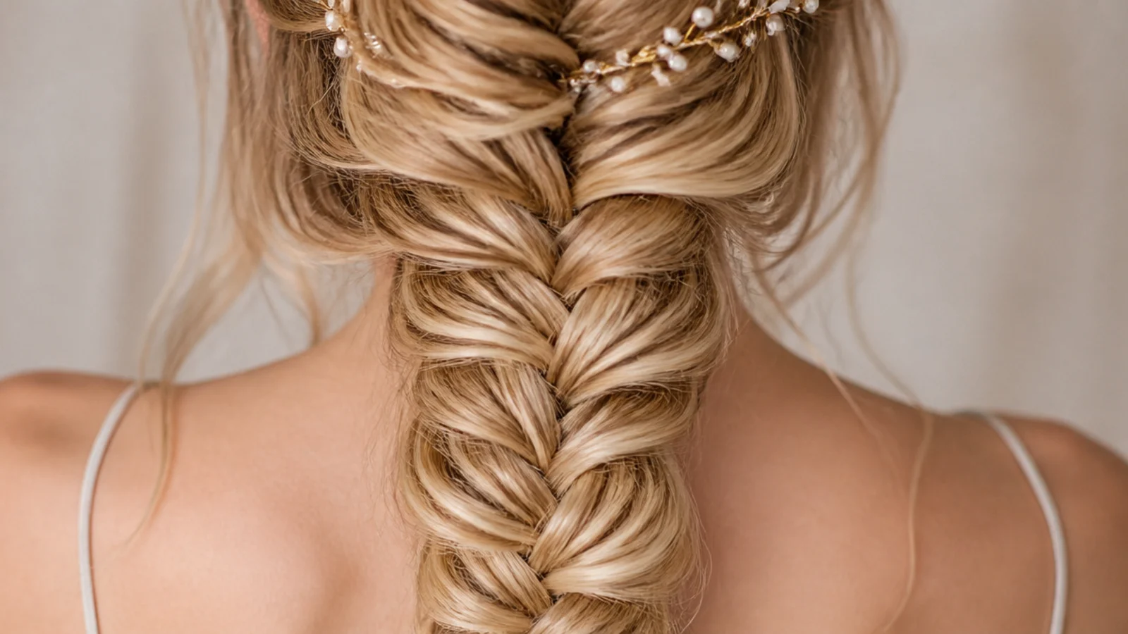 Texture spray being misted through the mid lengths of loose hair