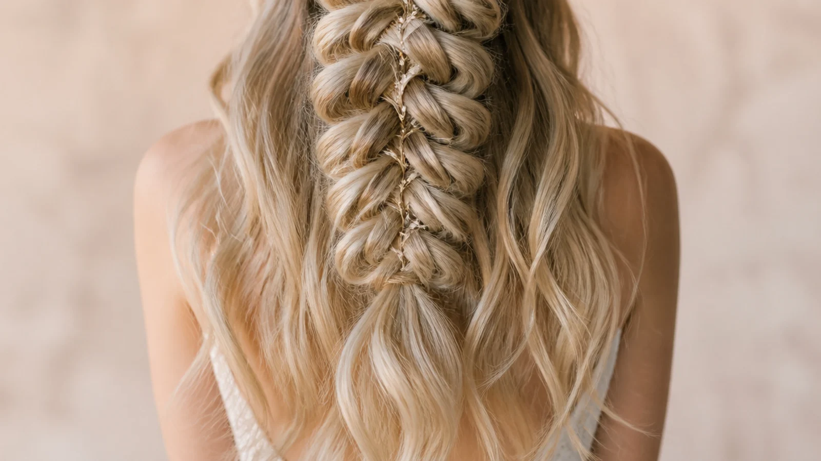 A braid finished a few inches above the ends with soft length below