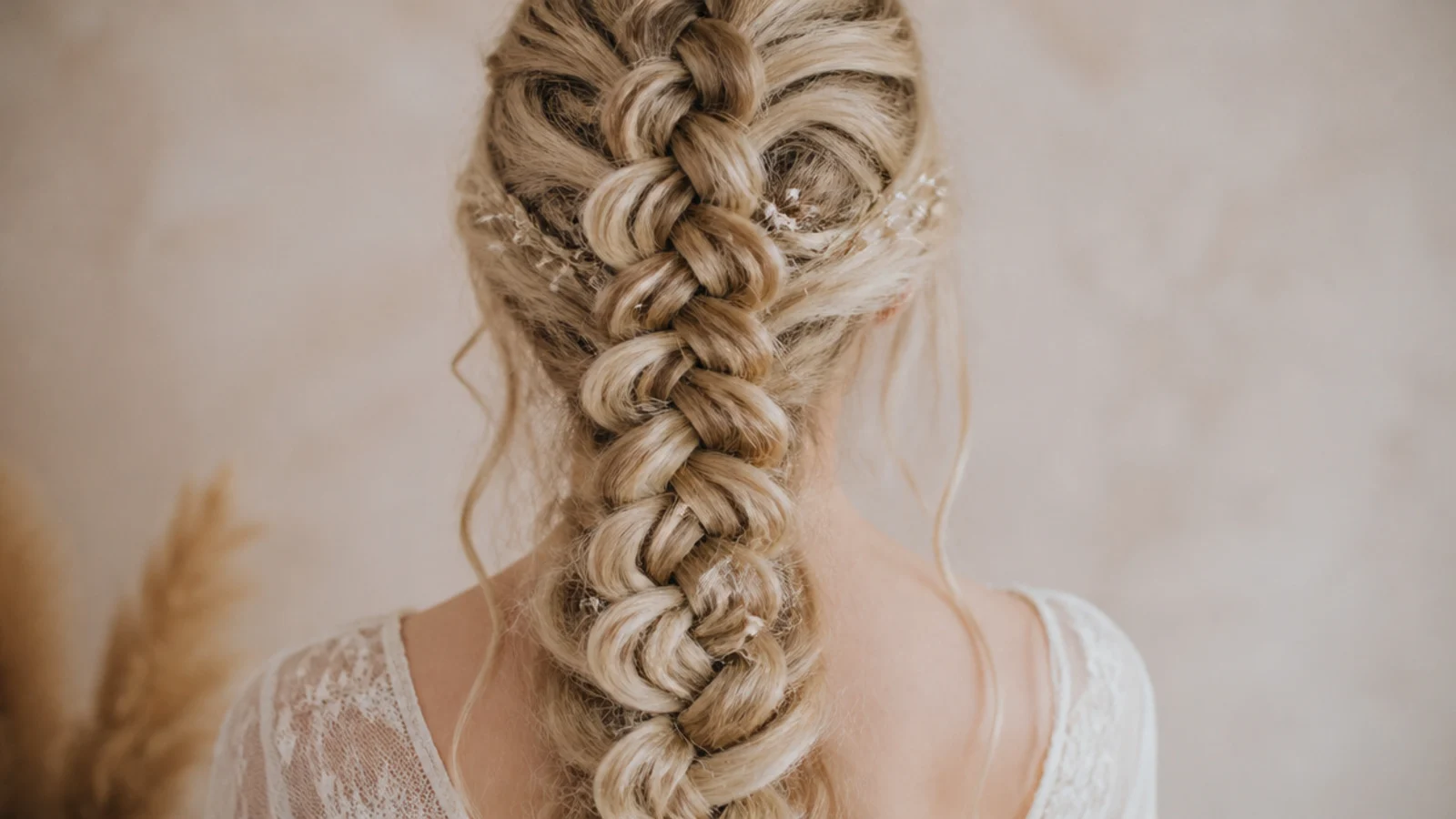 A raised braid standing proud of the head running down long hair