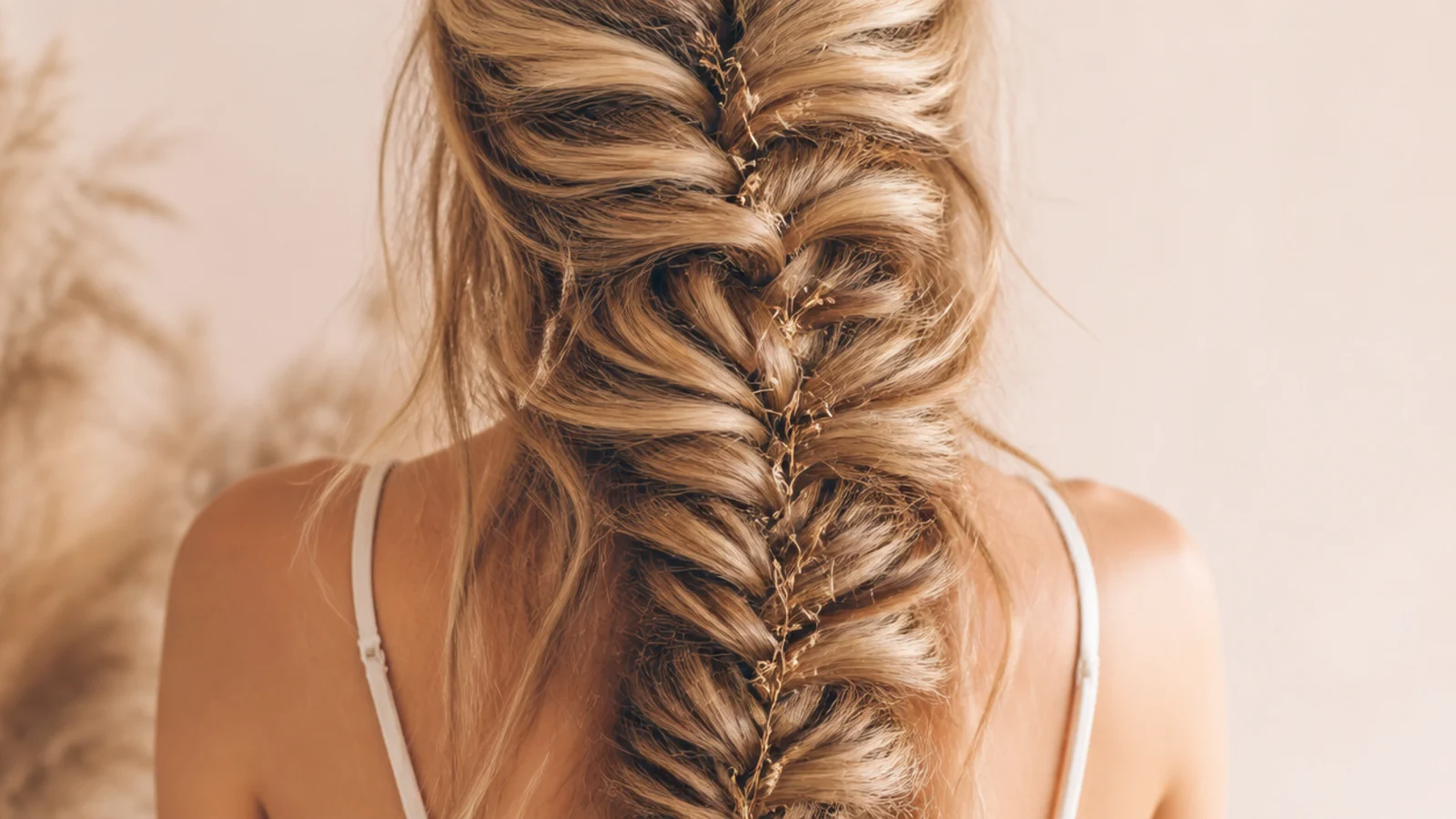 A soft slept in braid loosened around the face on the second day