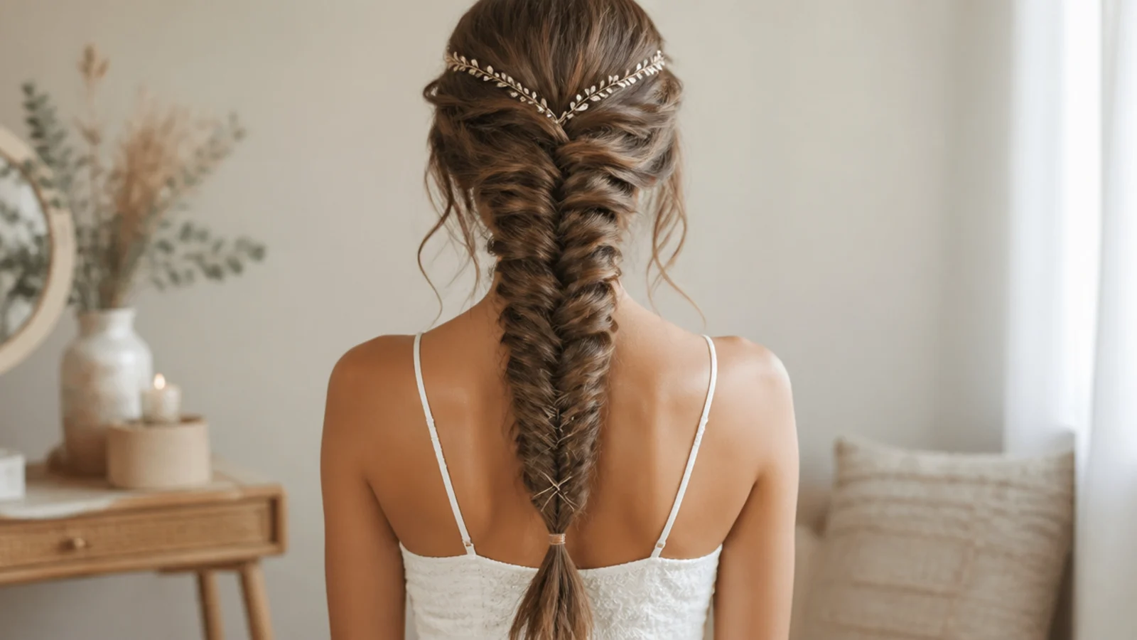 A braid still wide and intact late into the evening
