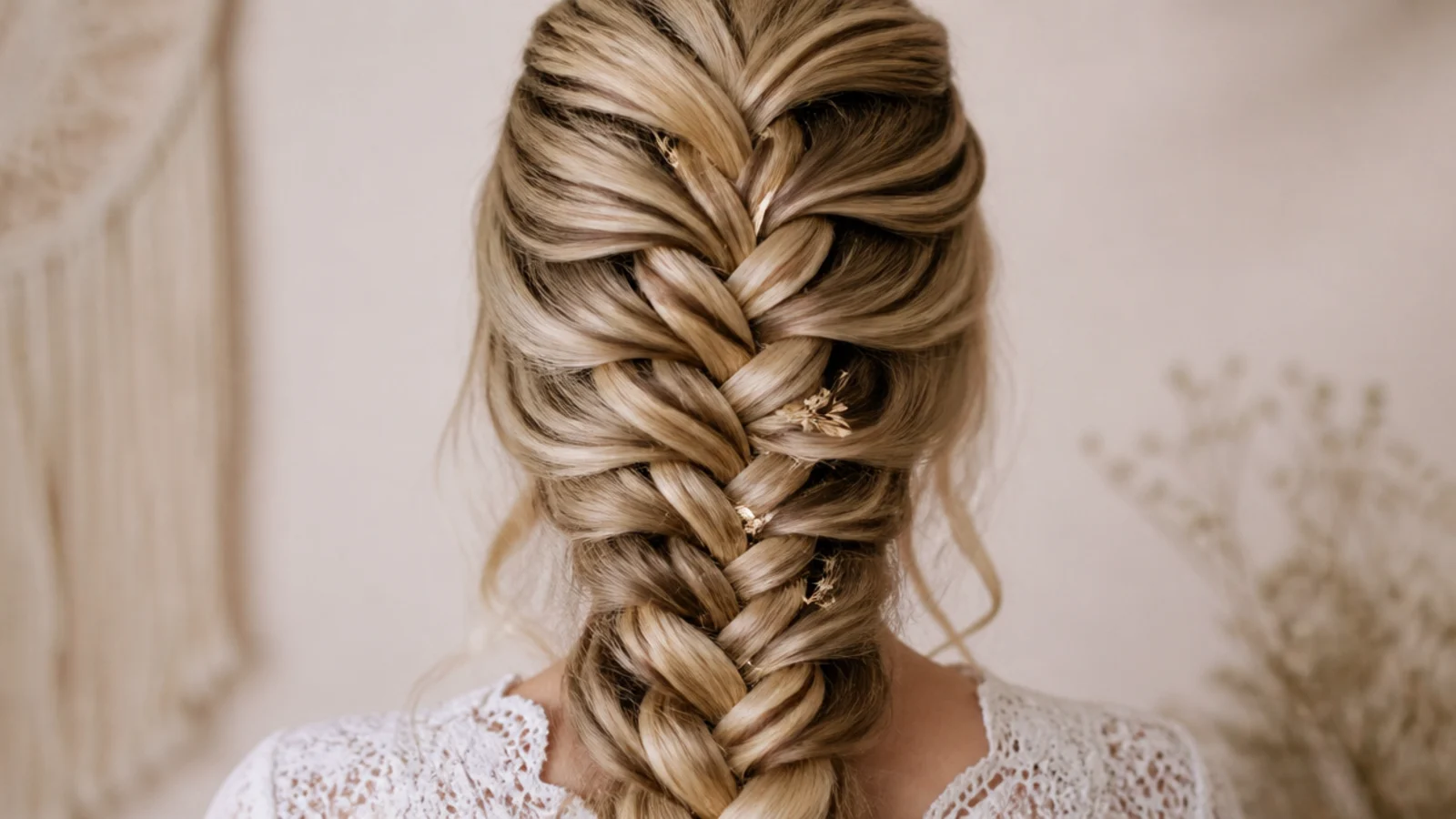 A raised braid standing proud of the scalp seen from the side