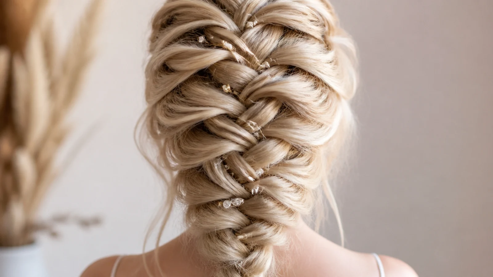 A raised braid standing proud of the head on fine hair