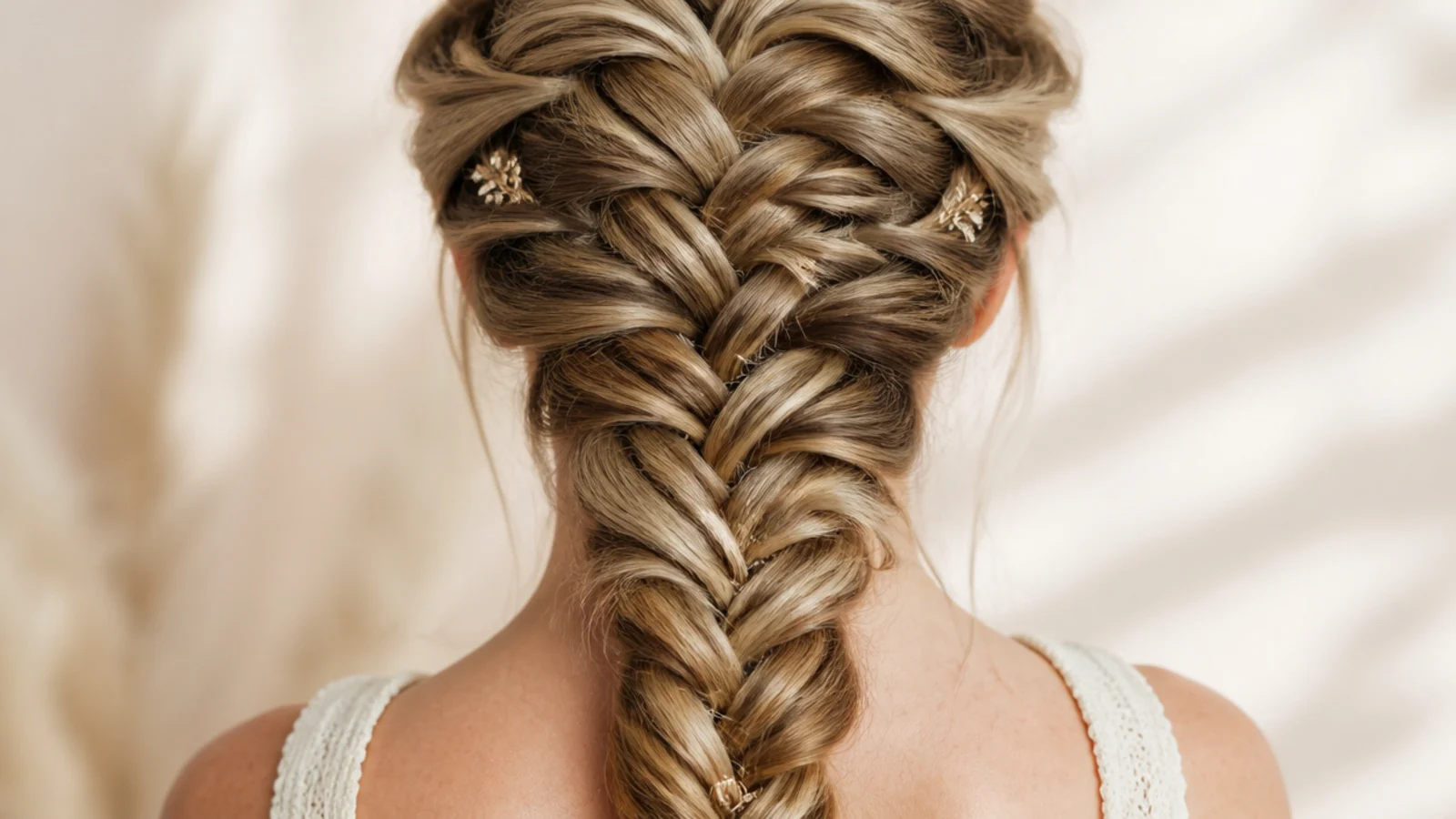 A raised braid sitting on the surface of the hair rather than sunk into it