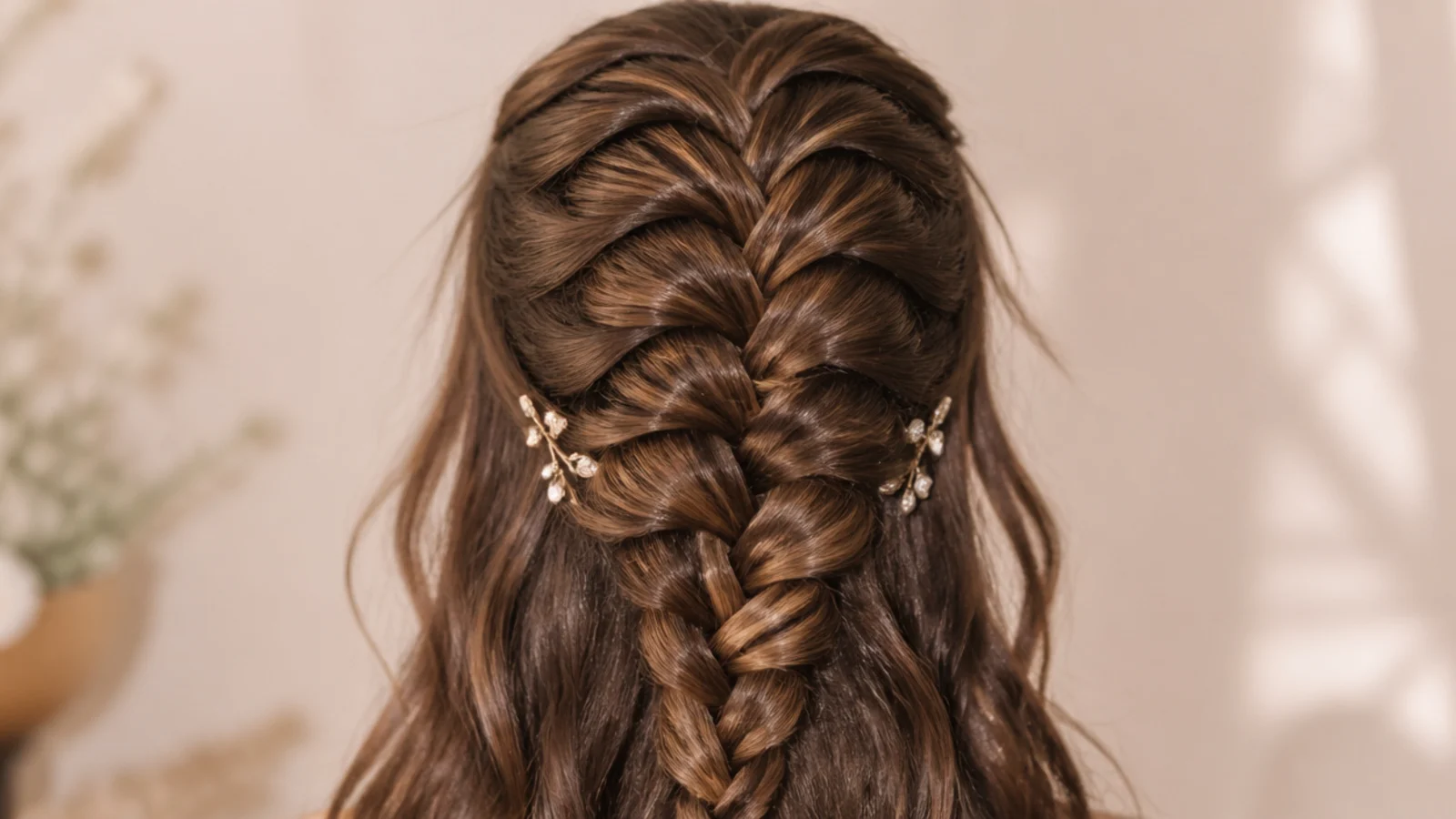 A raised Dutch braid standing proud along the side of the head