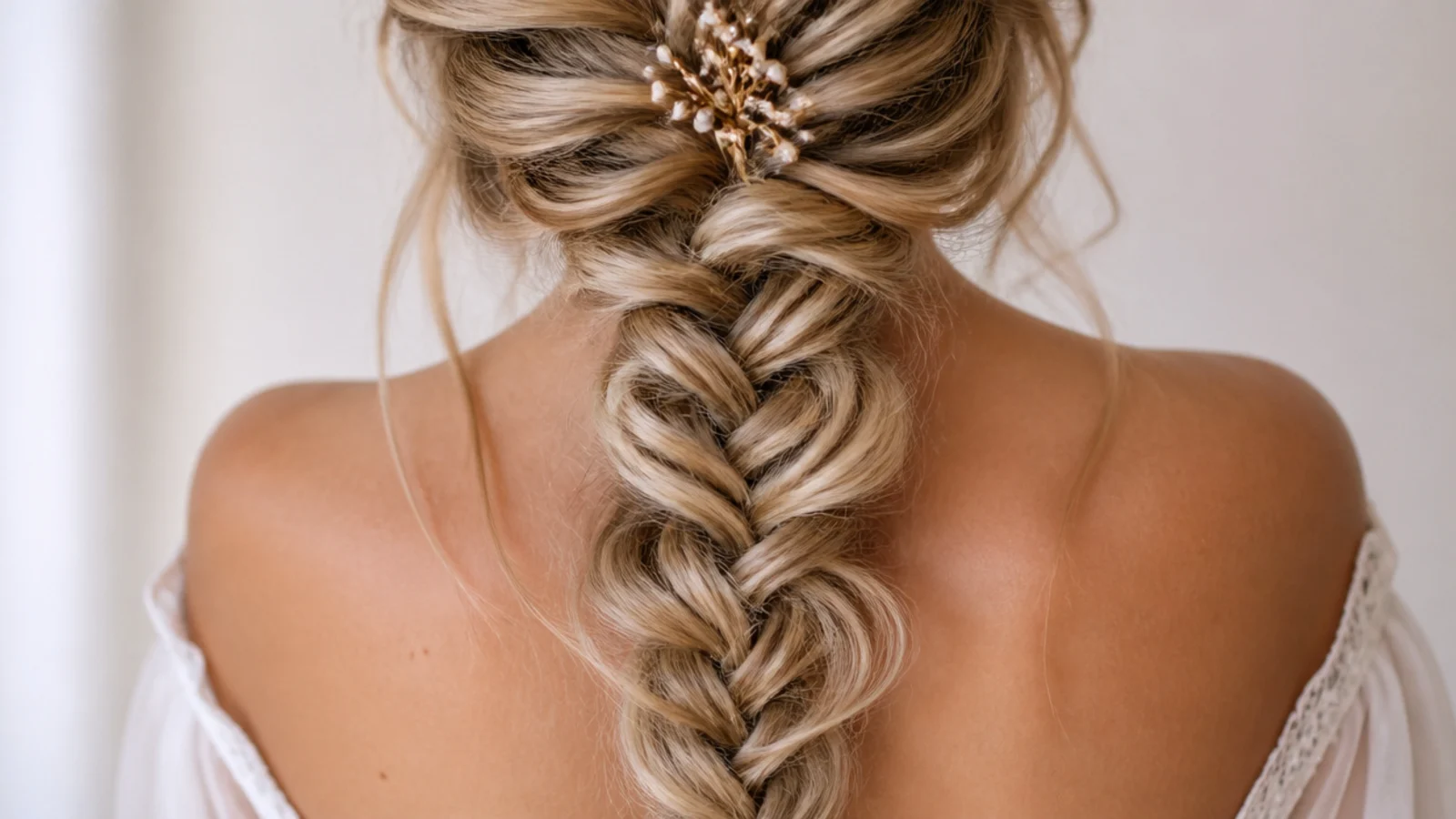 A softened side braid the morning after being slept in