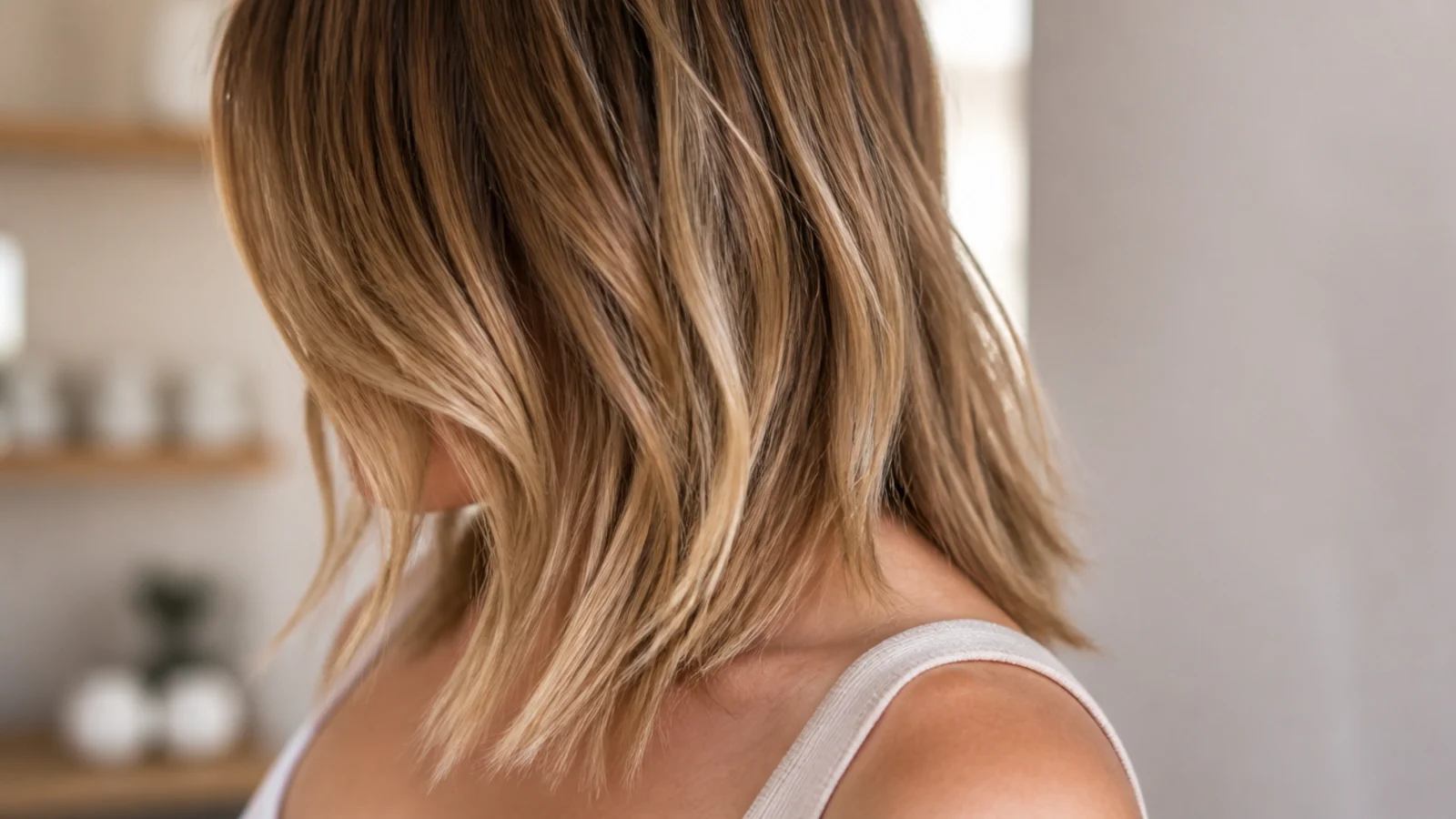 A choppy cut three months after cutting with softened ends