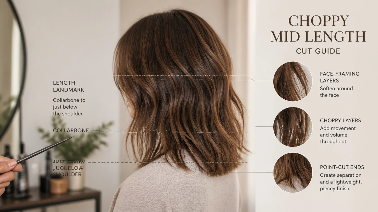 A close view of separated broken ends on a mid length cut
