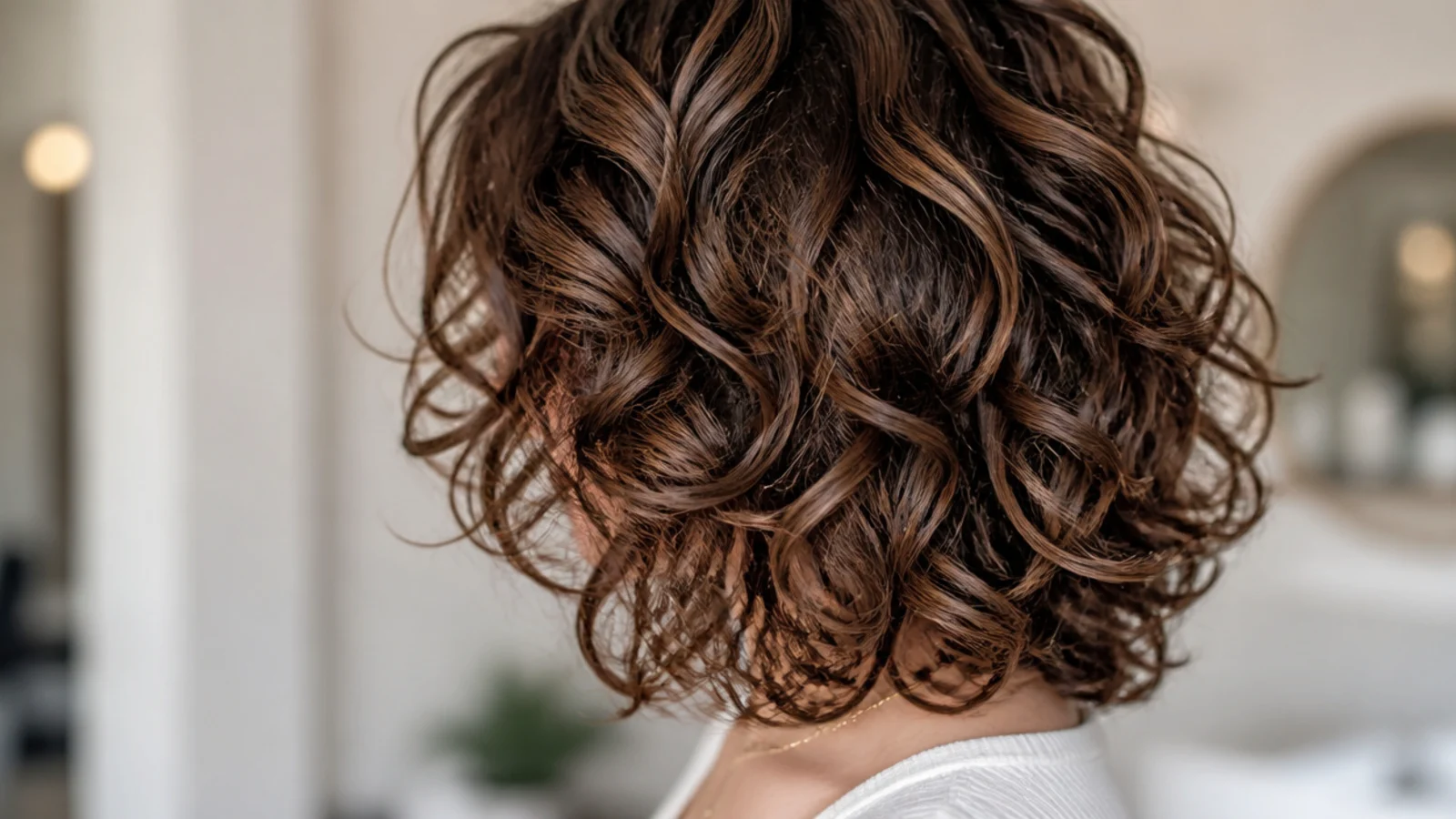 A rounded curly shape with even volume all the way round