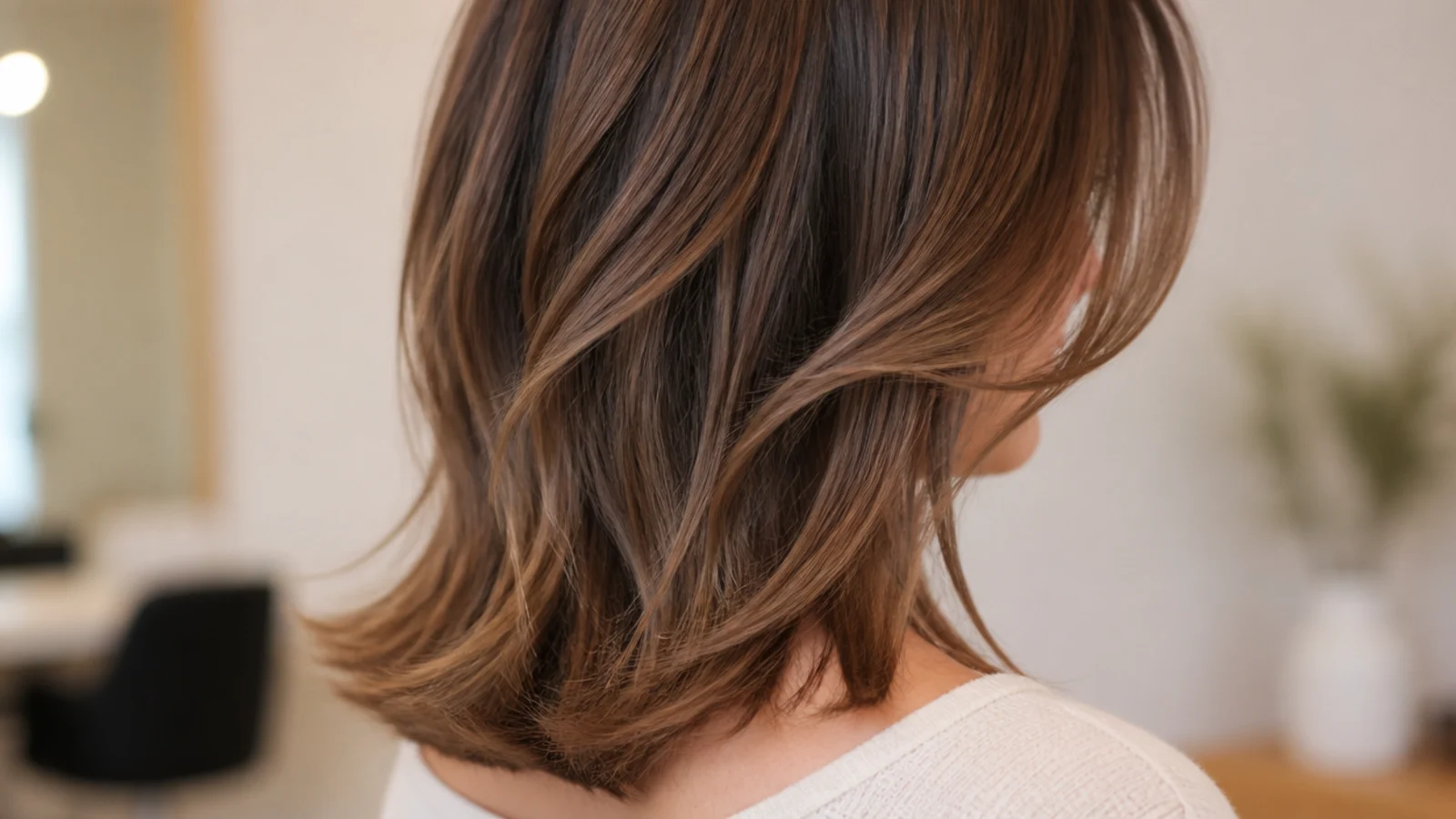 Short front pieces starting at cheekbone height
