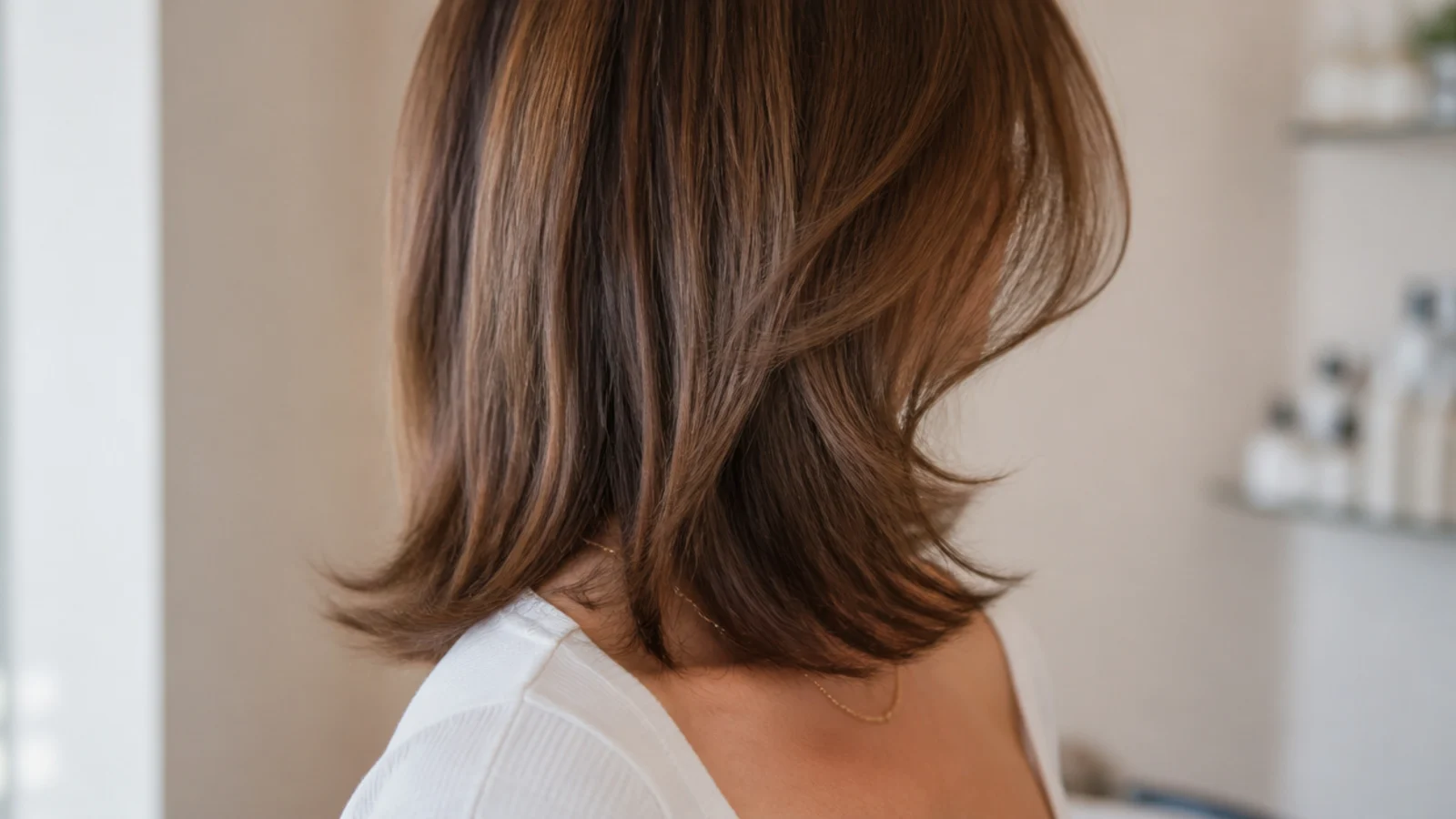 Thick hair with chin length front pieces over long lengths