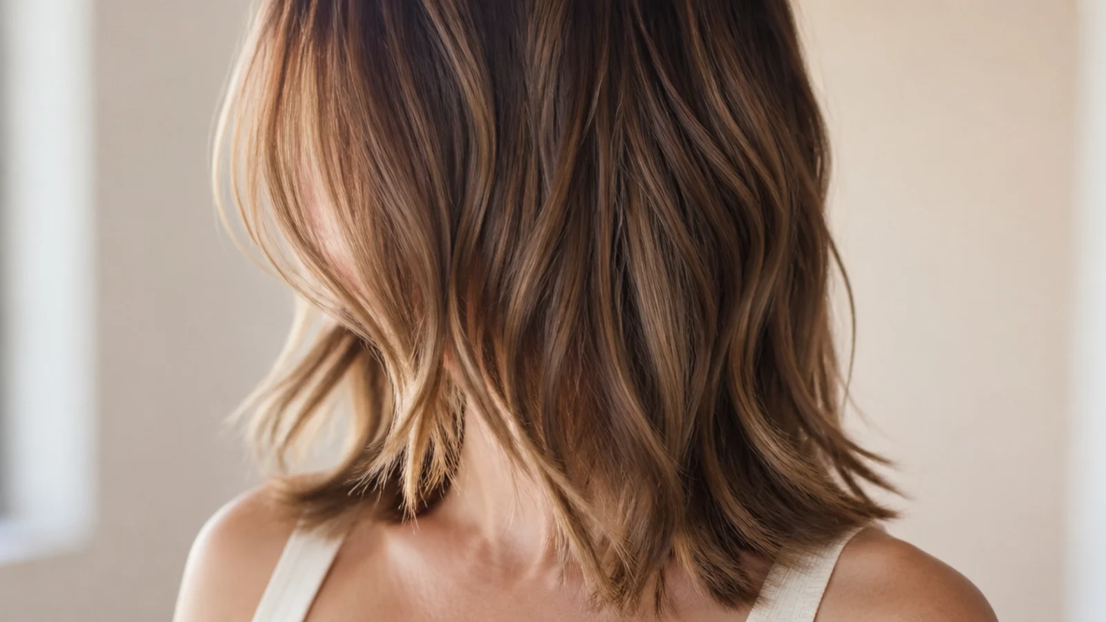 A shorter front piece falling level with the jaw on fine hair