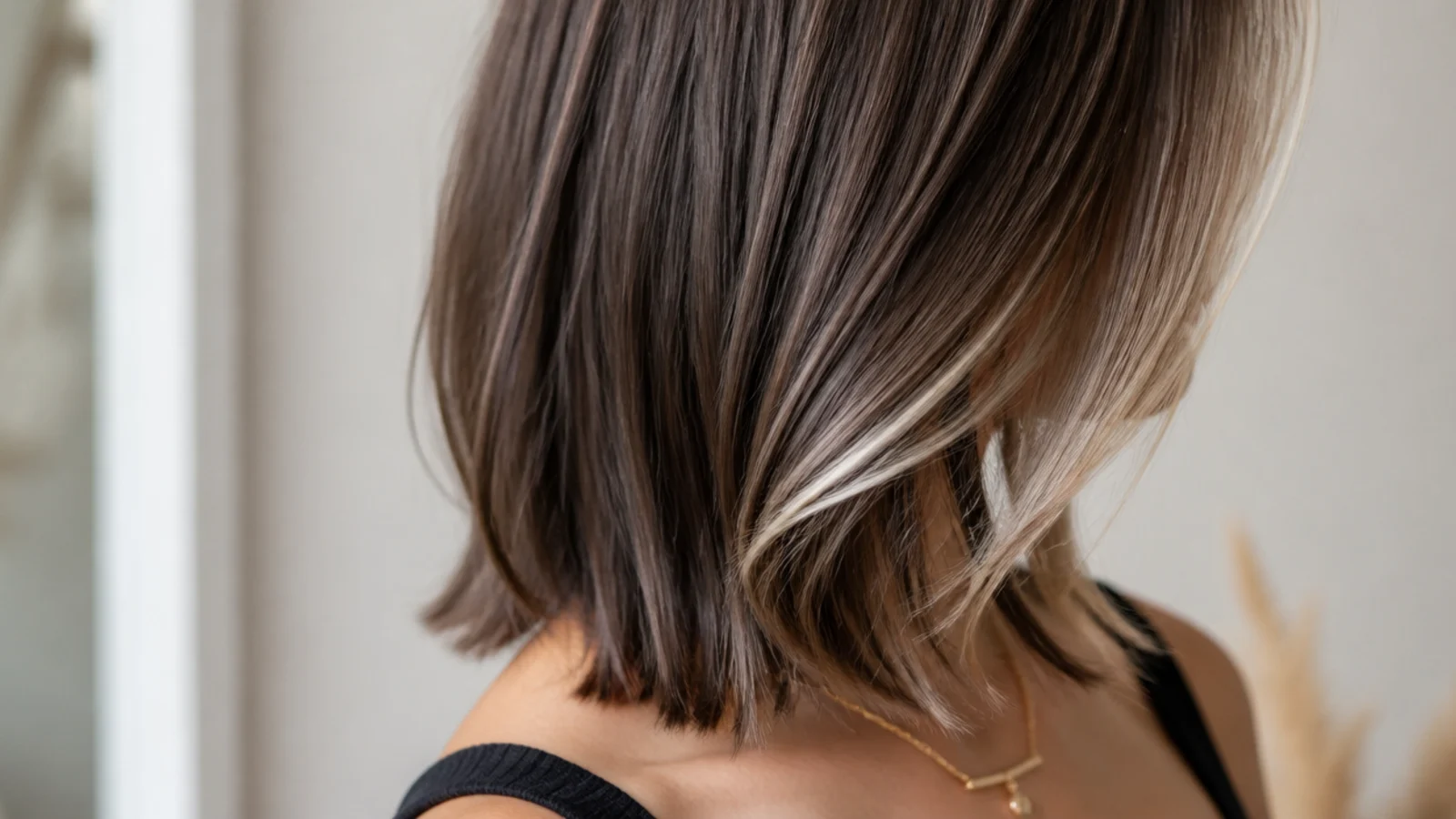 Two lighter front sections framing the face on fine hair