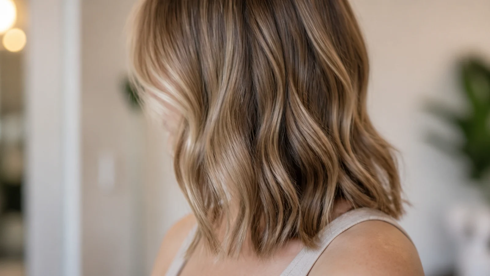 Fine hair with a natural wave through the mid lengths