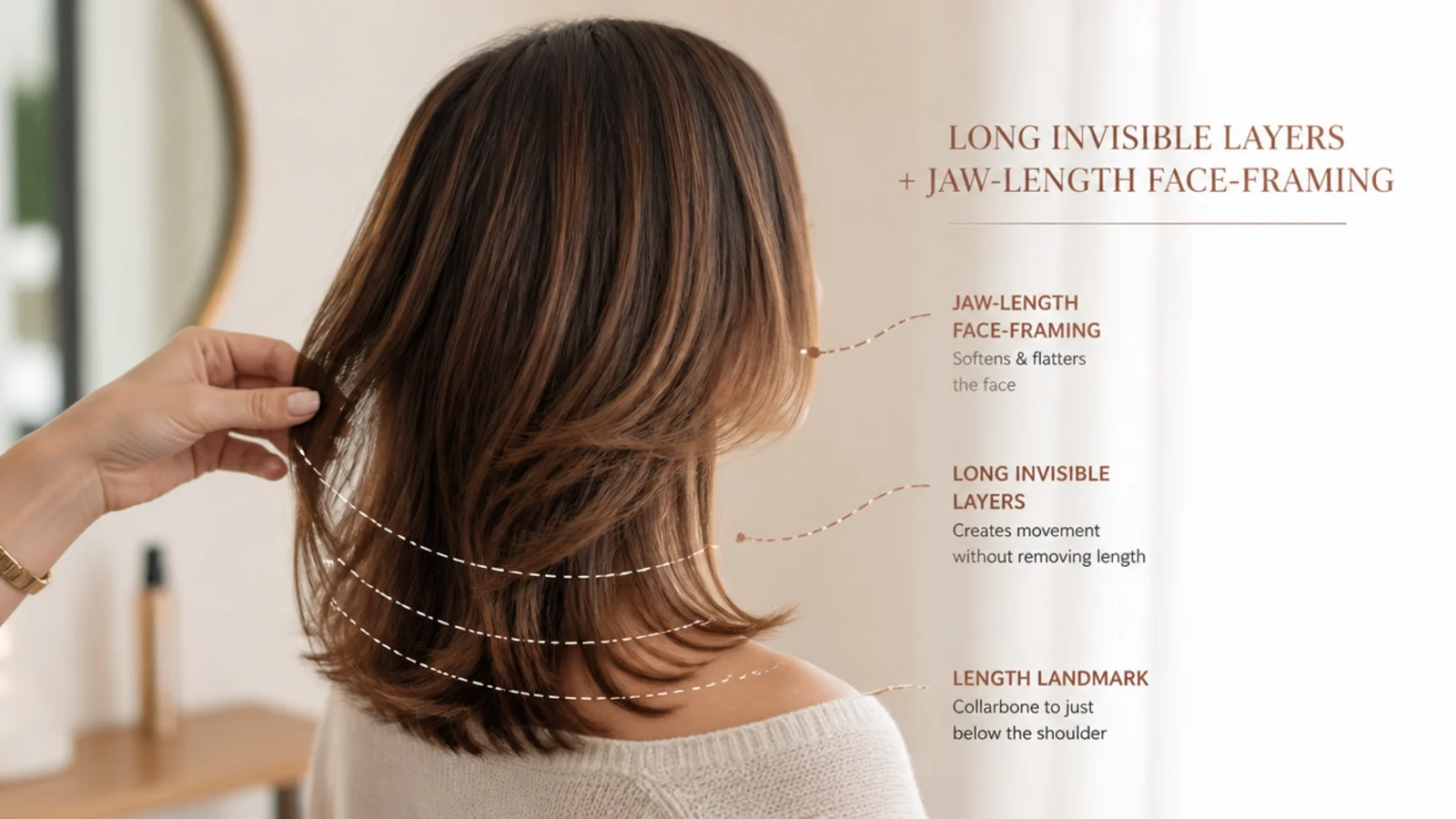 A stylist over directing a section to cut an internal layer