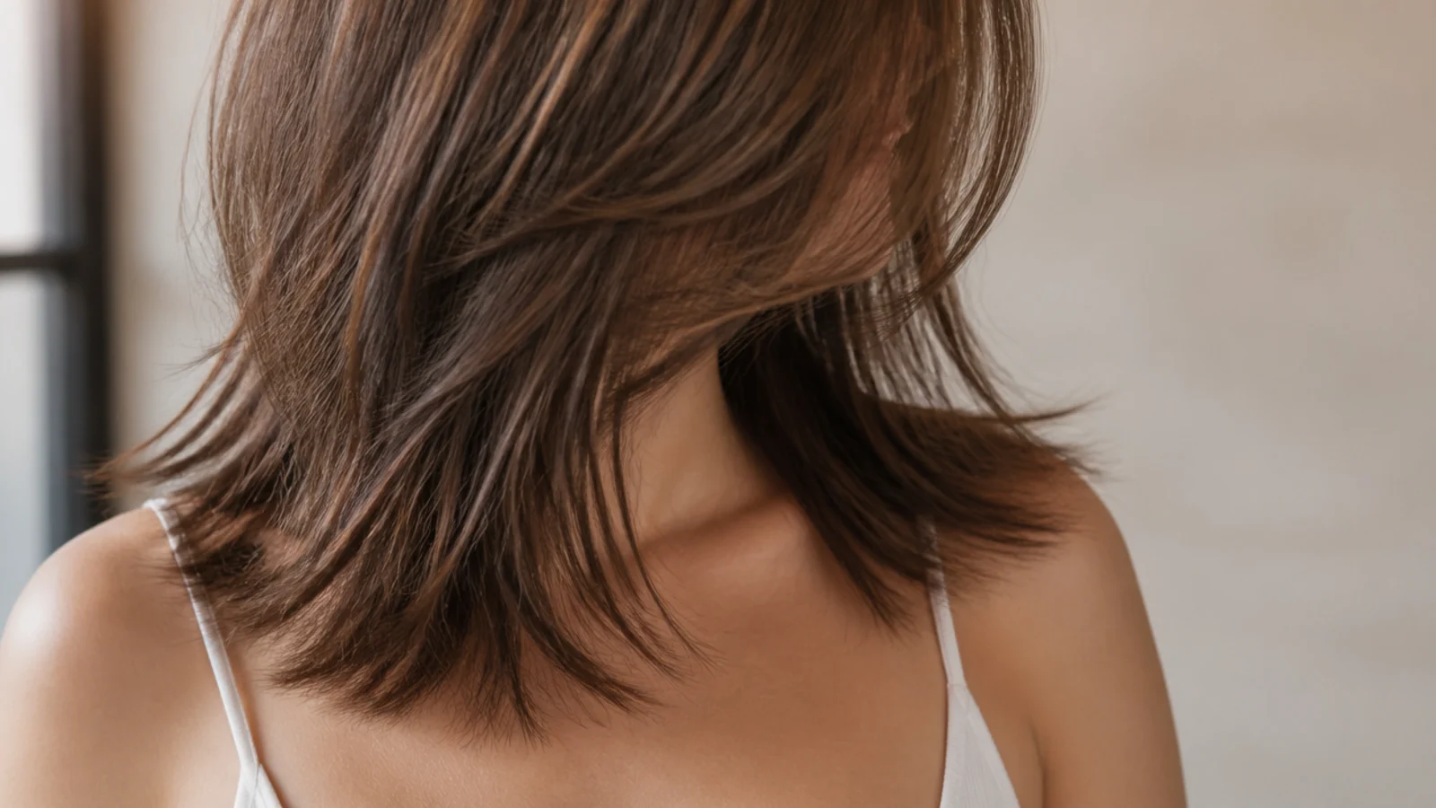 Choppy razored layers with separated wedge shaped ends