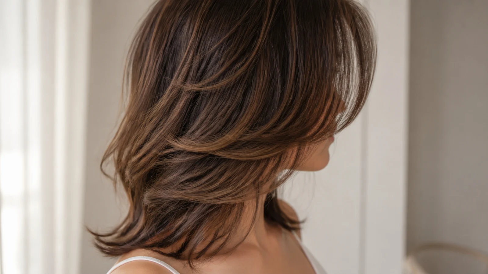 A bottleneck fringe flaring outward into the front layers