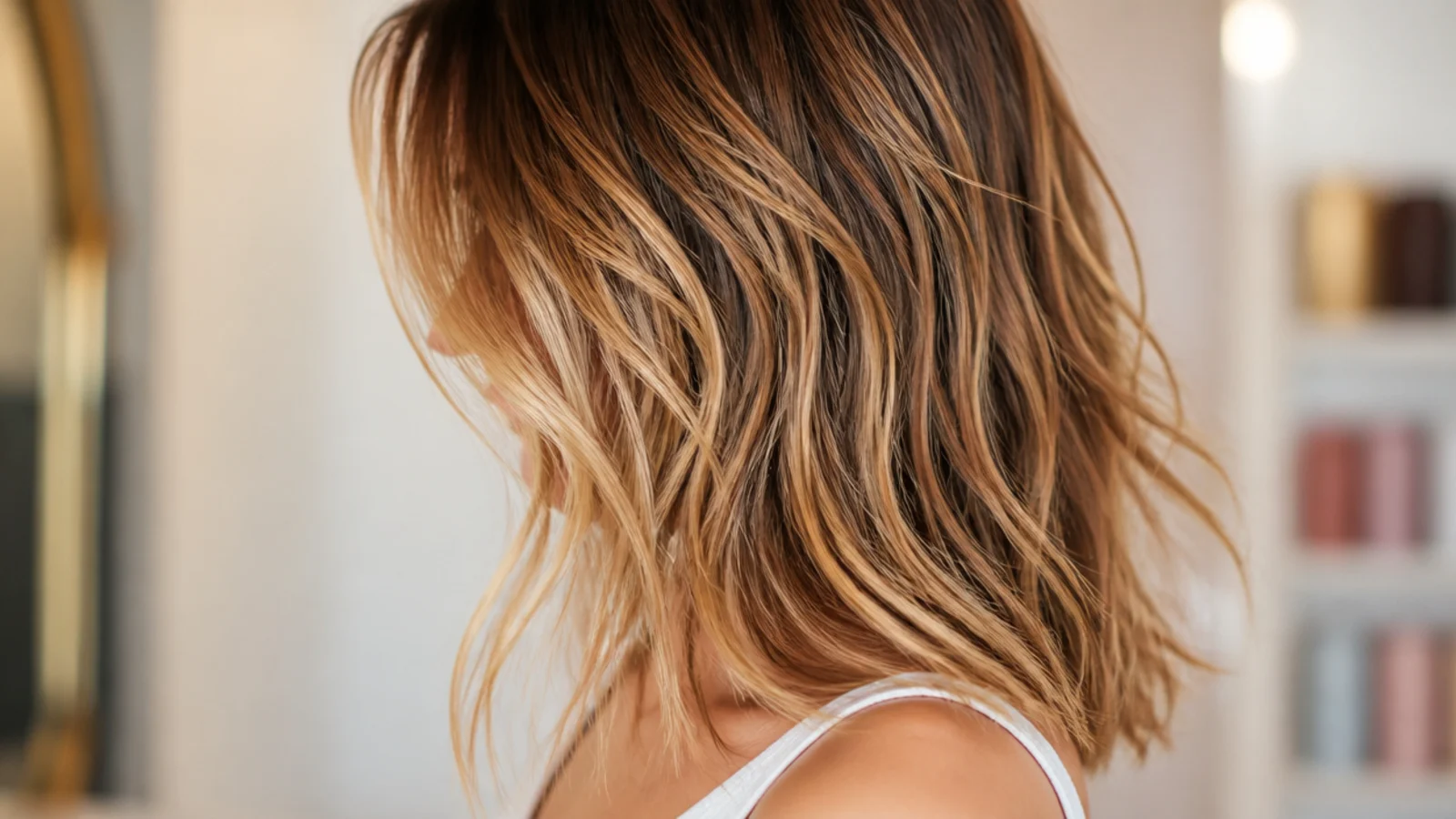 Grown out layers sitting soft and heavy near the perimeter