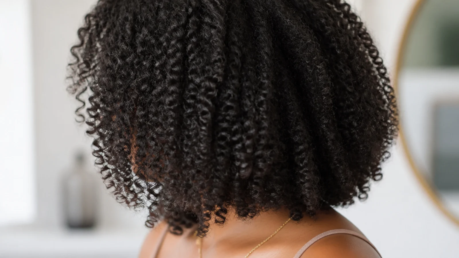 Tight coils shaped into a rounded mid length