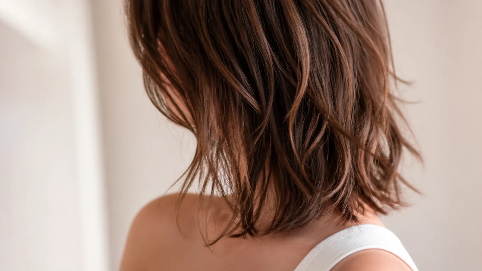 An air dried shag with soft undone texture through the ends