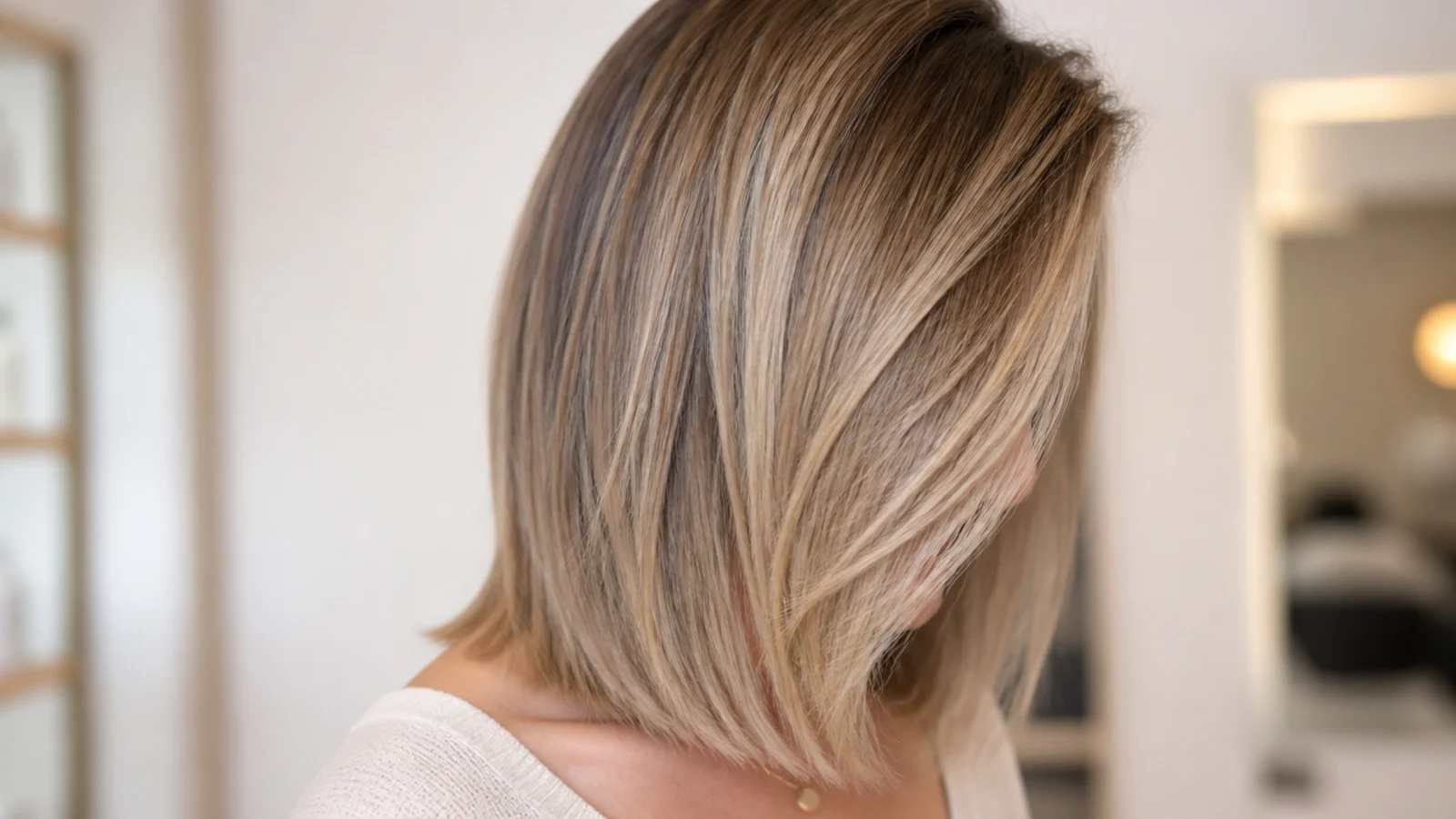 A deep side part with lifted roots on one side of the head