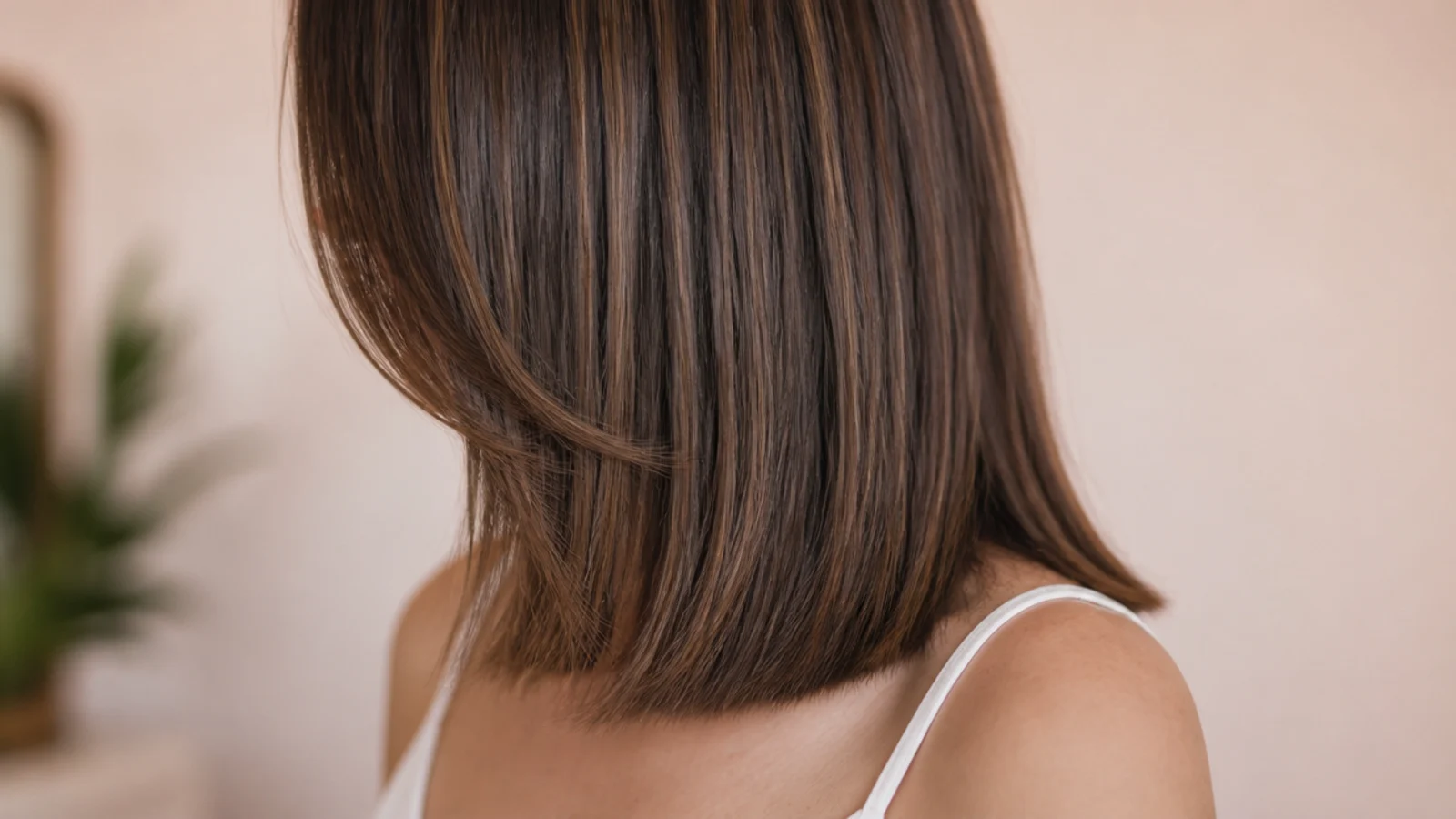 A squared off perimeter with sharp outer corners seen from behind