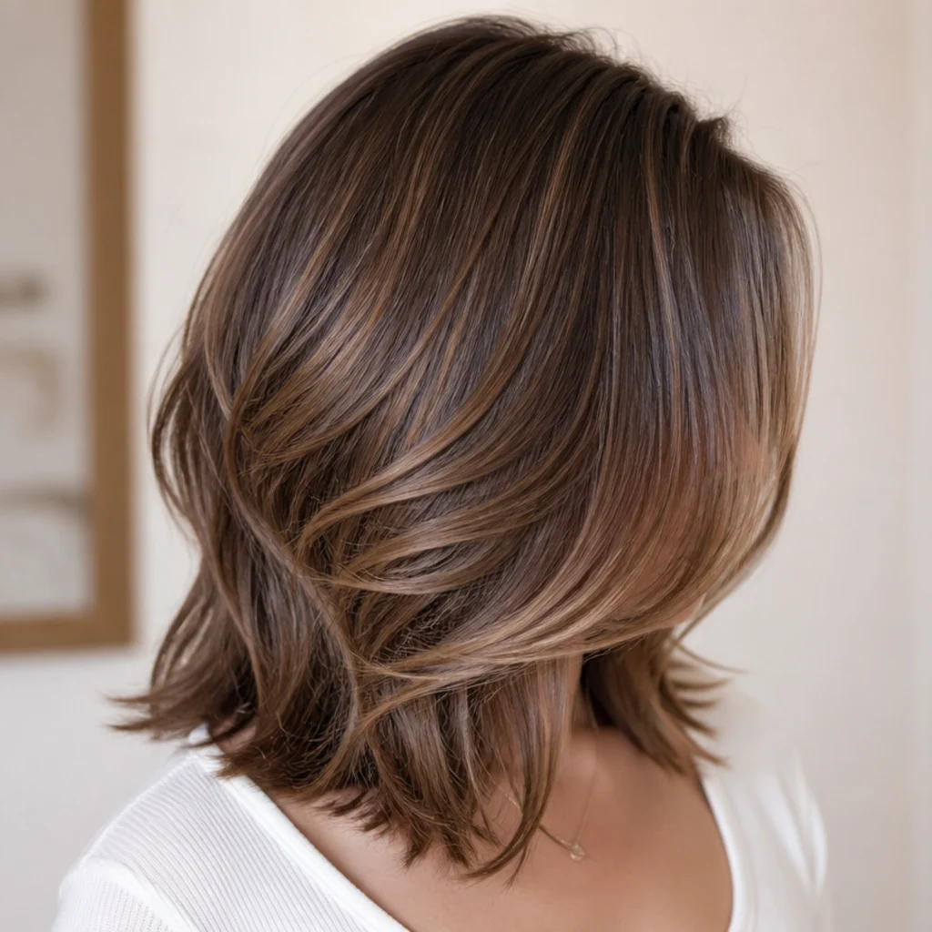 Diagonal textured face framing crossing a square jawline