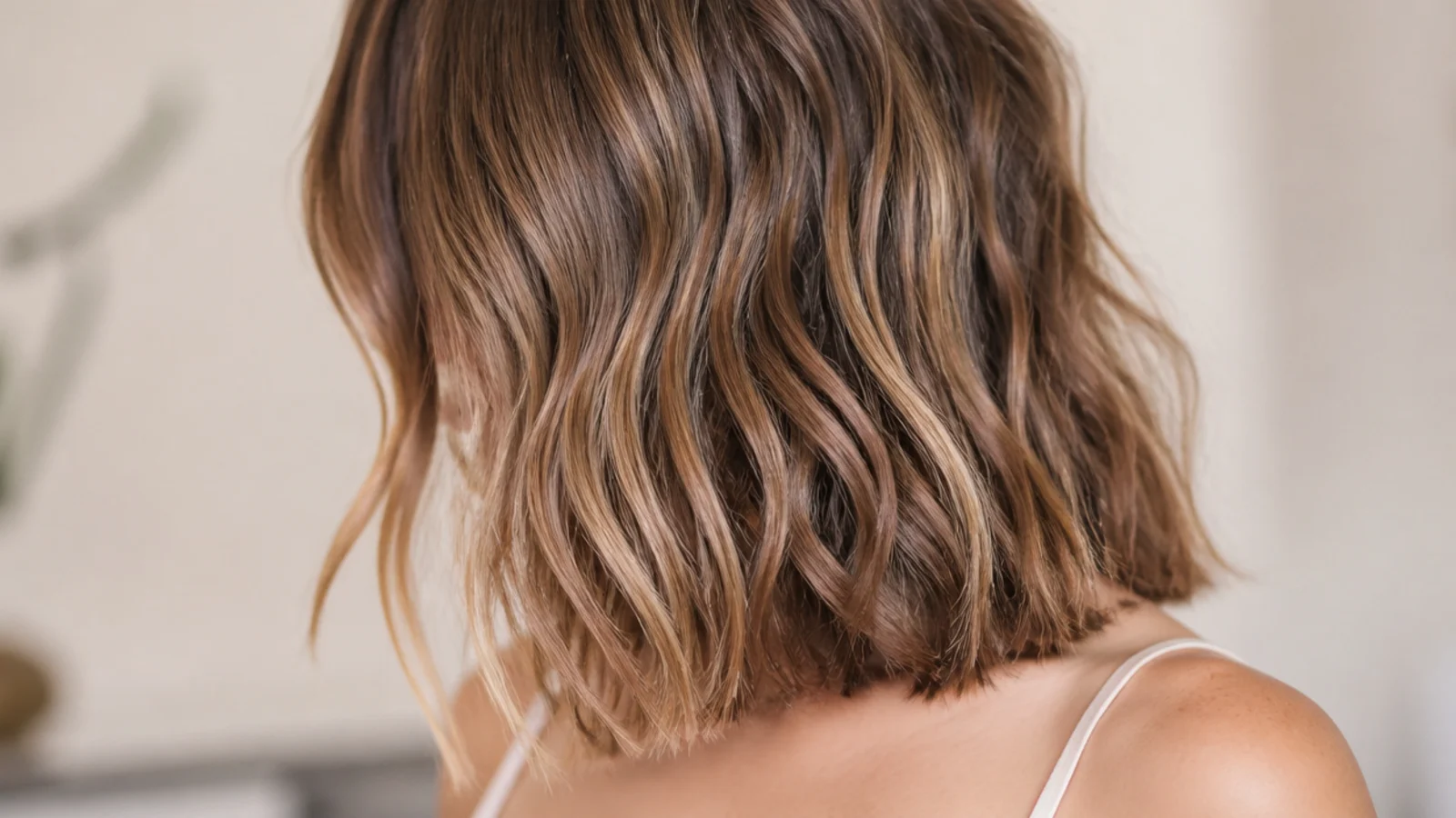 Beachy waves with softly point cut ends catching the light