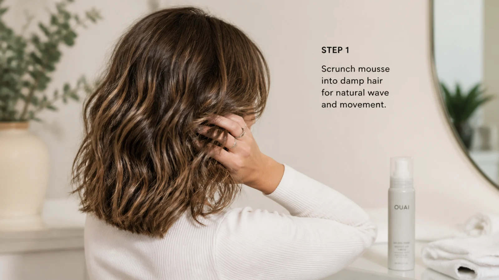 Waves being diffused with the head tipped forward