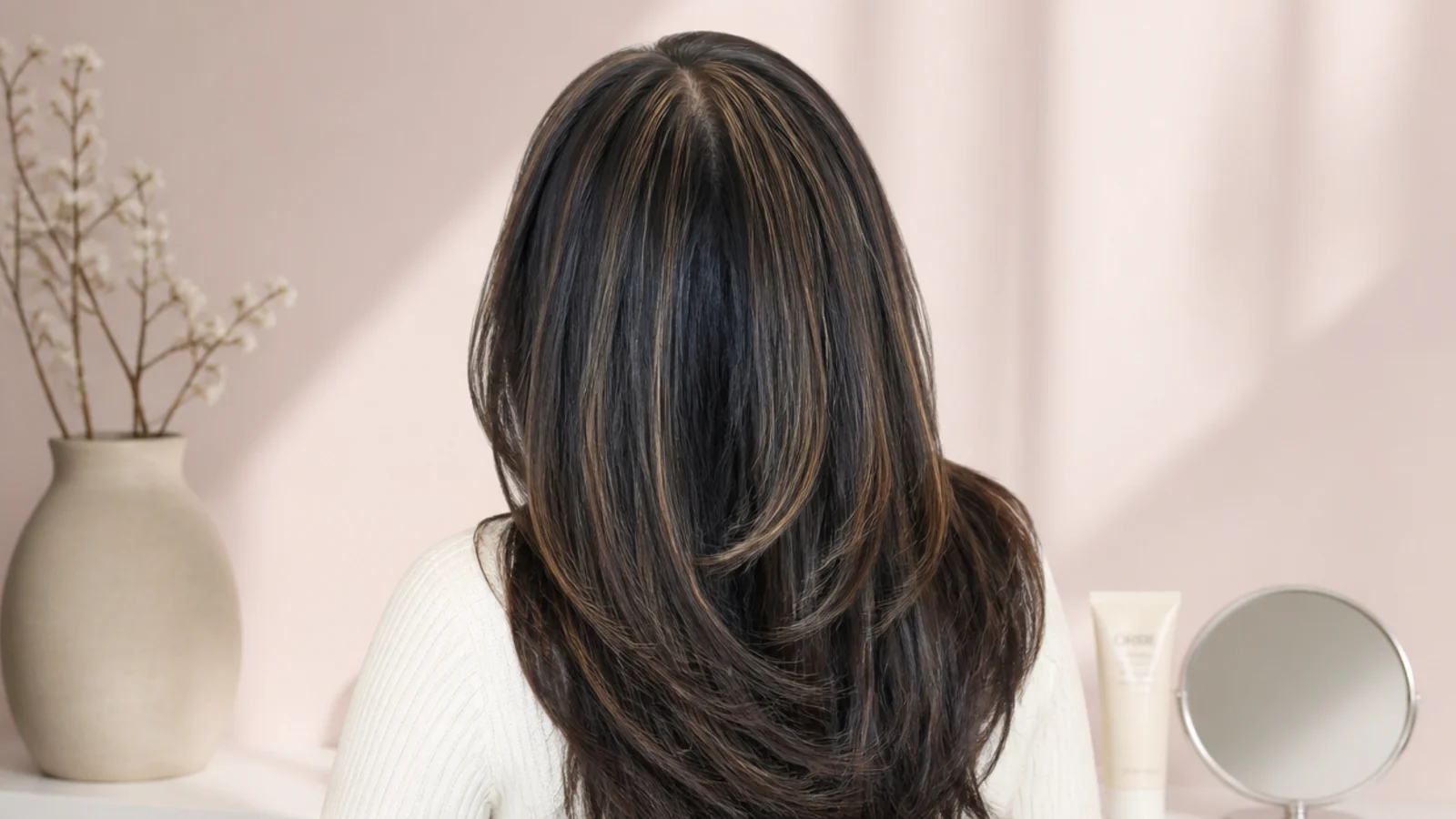 A dark colour grow out line photographed at the part after several weeks