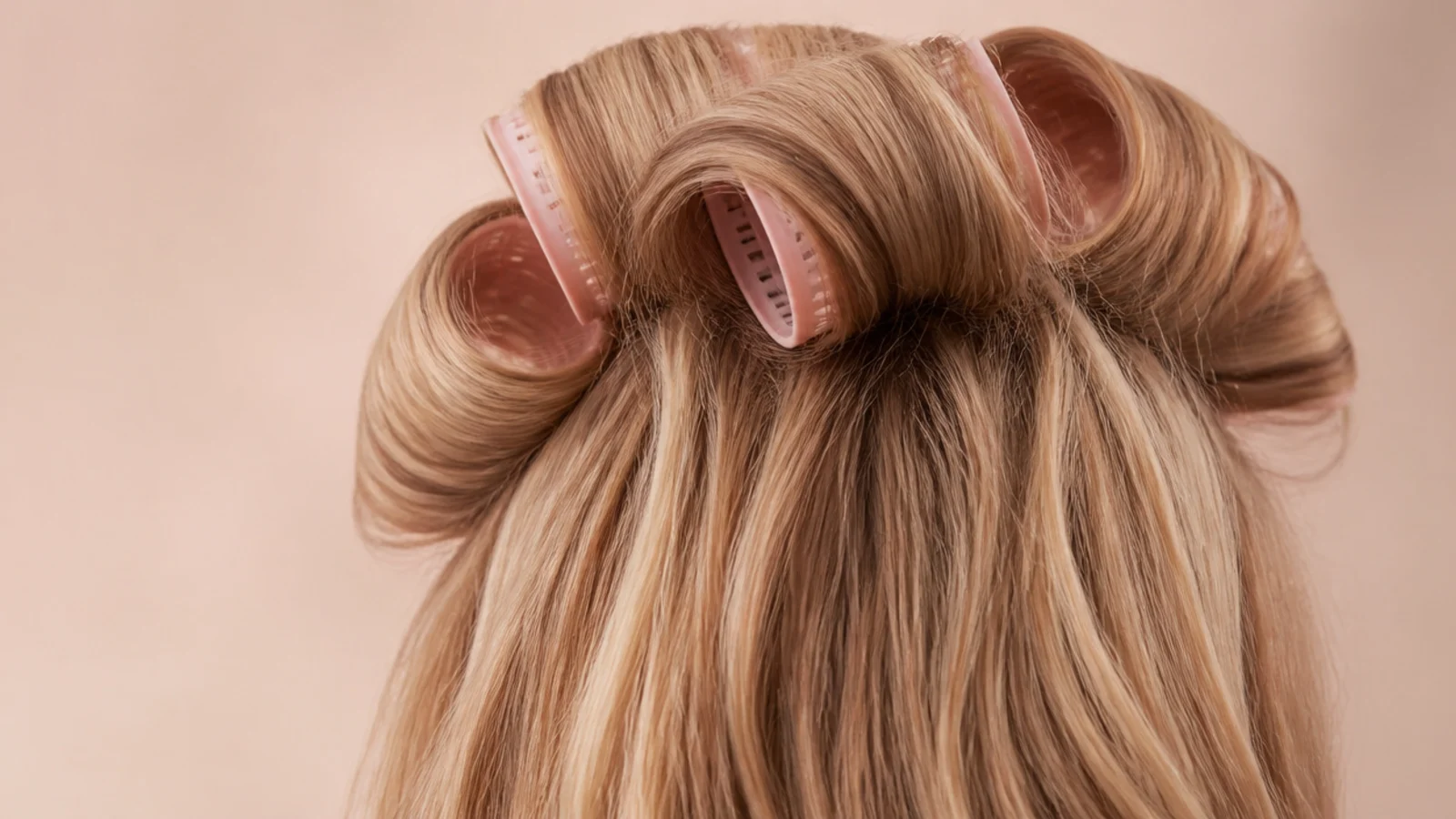 Hot rollers set in rows across the crown and cooling in place