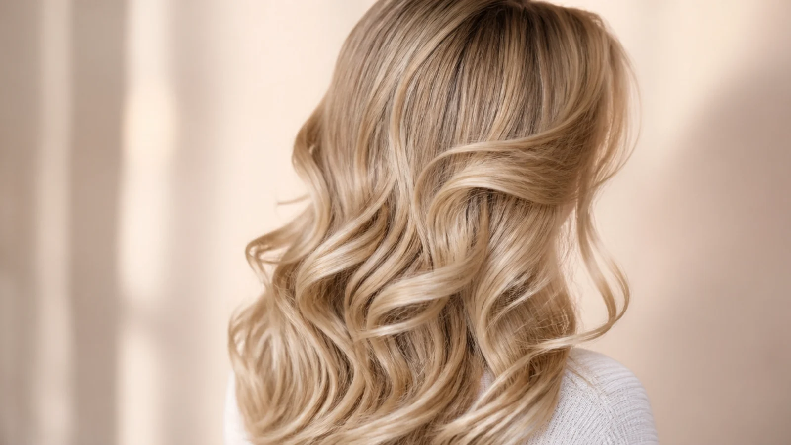 Set curls brushed out into one soft continuous wave