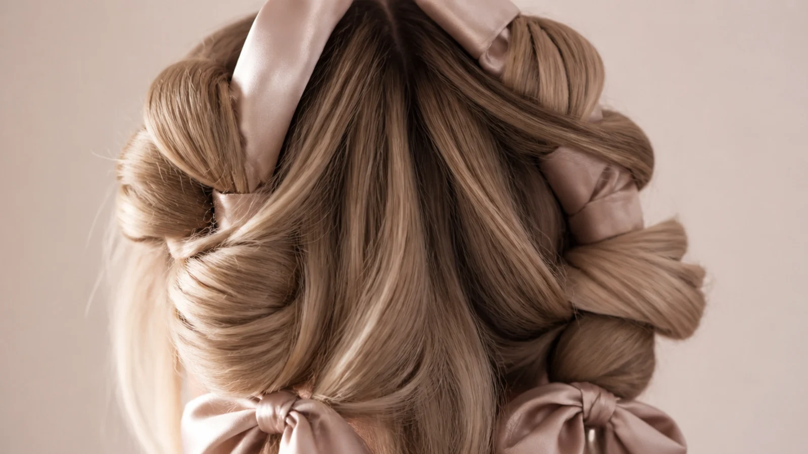 Hair wrapped around a soft fabric rod for an overnight set