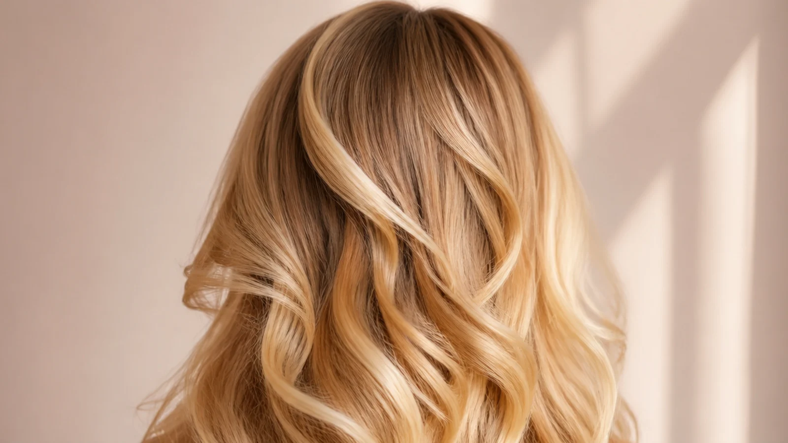 Curly hair with two lightened front sections beside the face