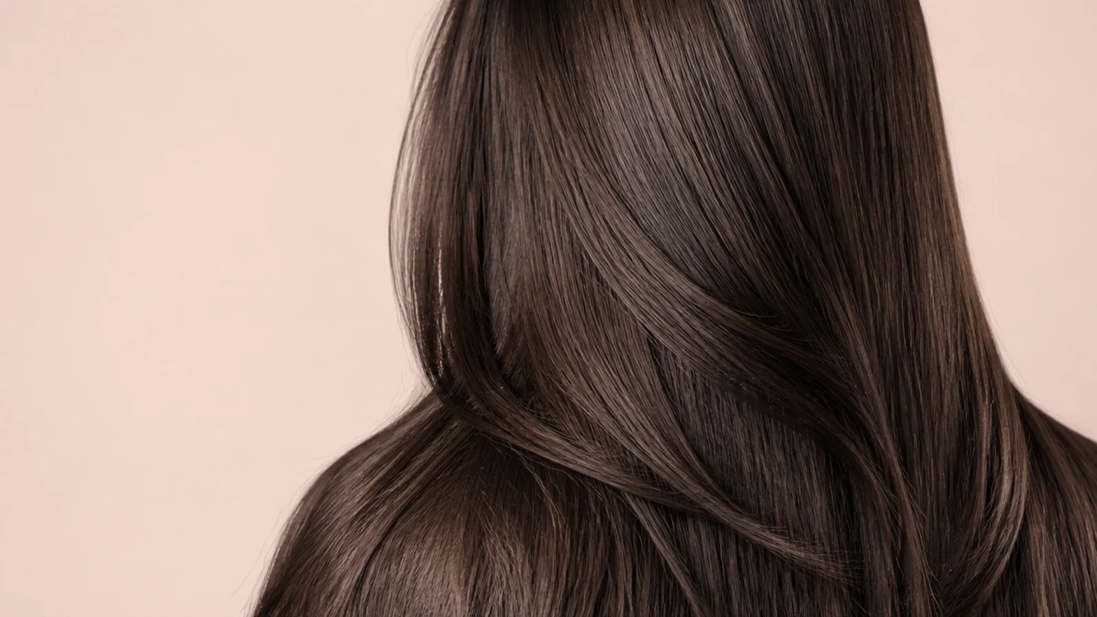 Poker straight espresso hair with a glassy surface