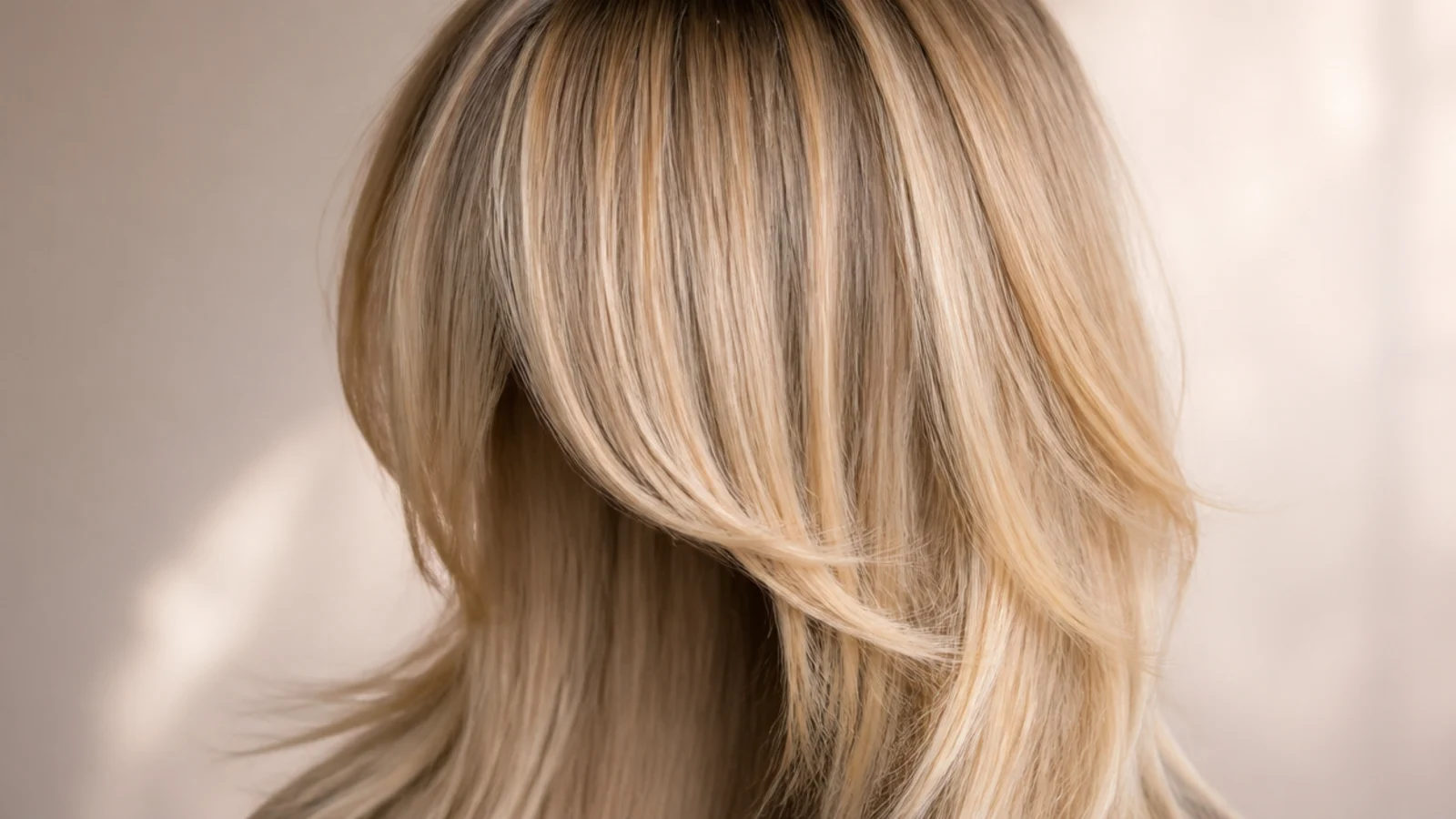 A full fringe cut straight across the forehead in one line