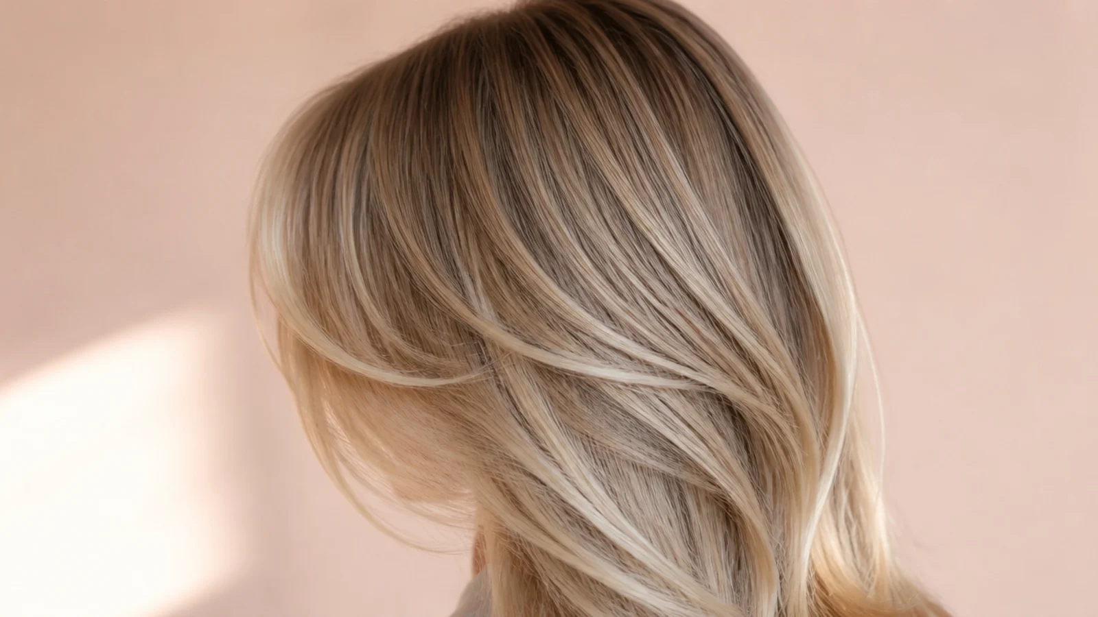 A soft fringe narrowing at the sides above a tapered chin
