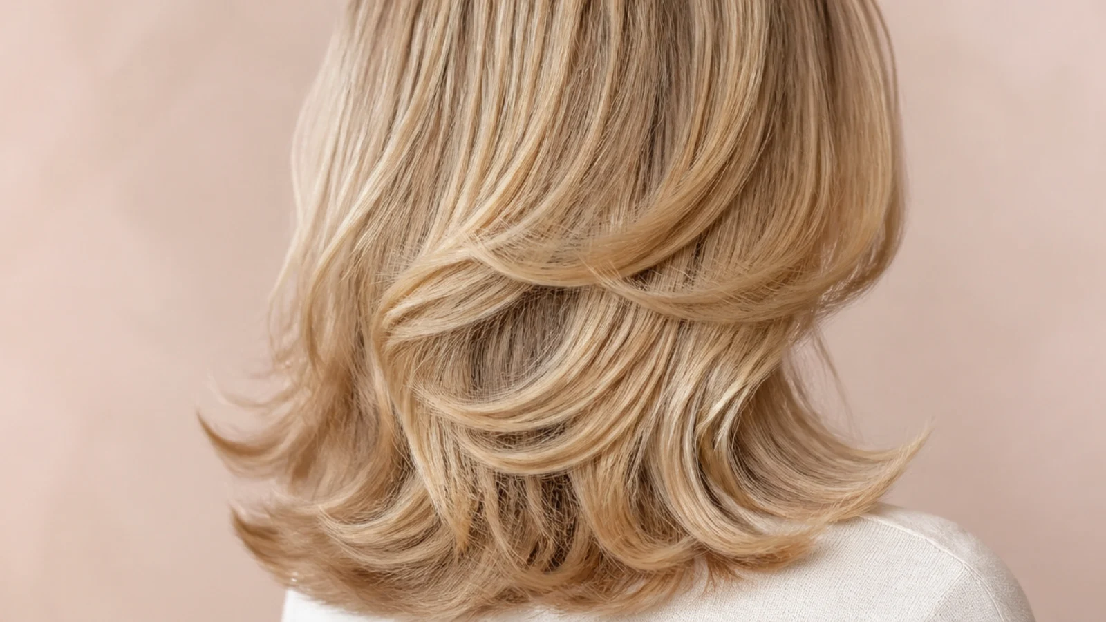 Feathered layers flicking away from the face on both sides
