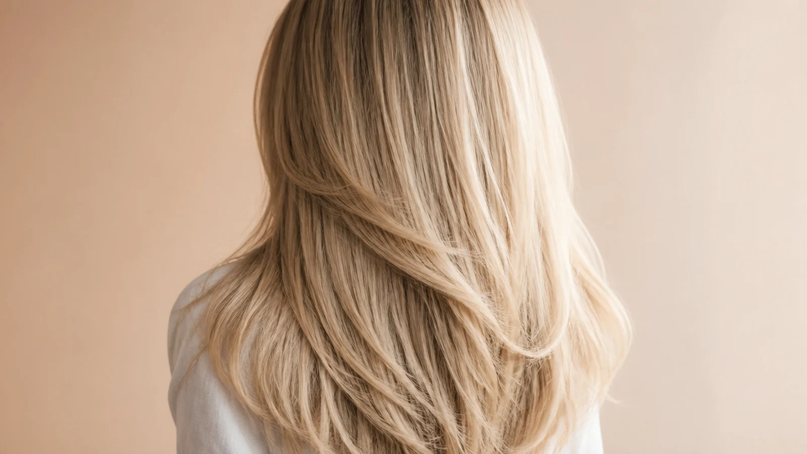 Long layers with softly point cut ends rather than a blunt perimeter