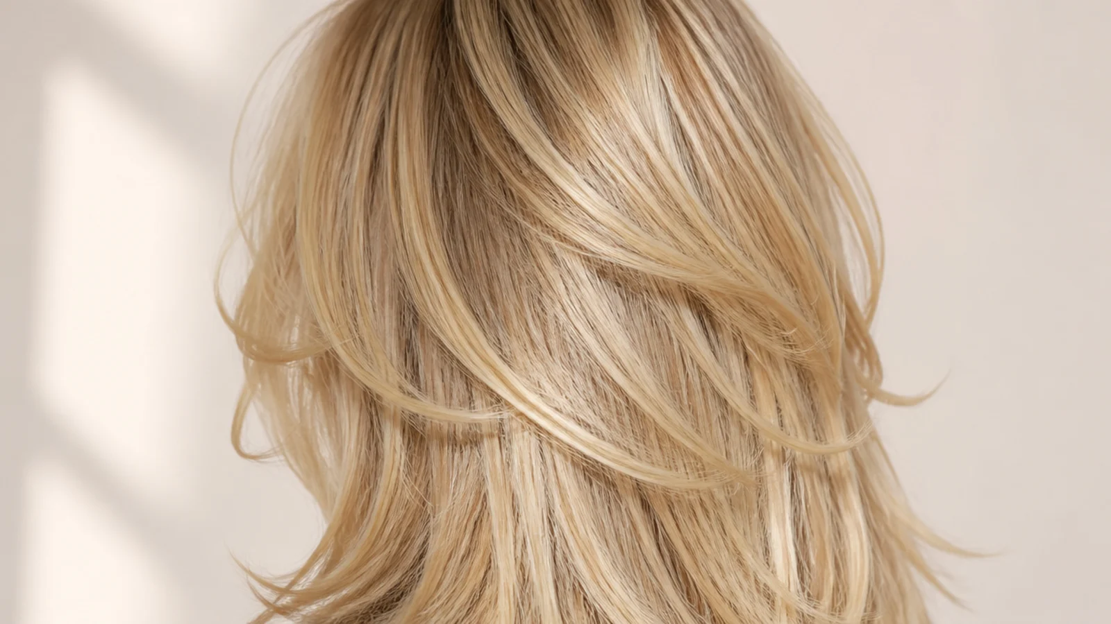 Thick hair cut with distinctly separated choppy layers